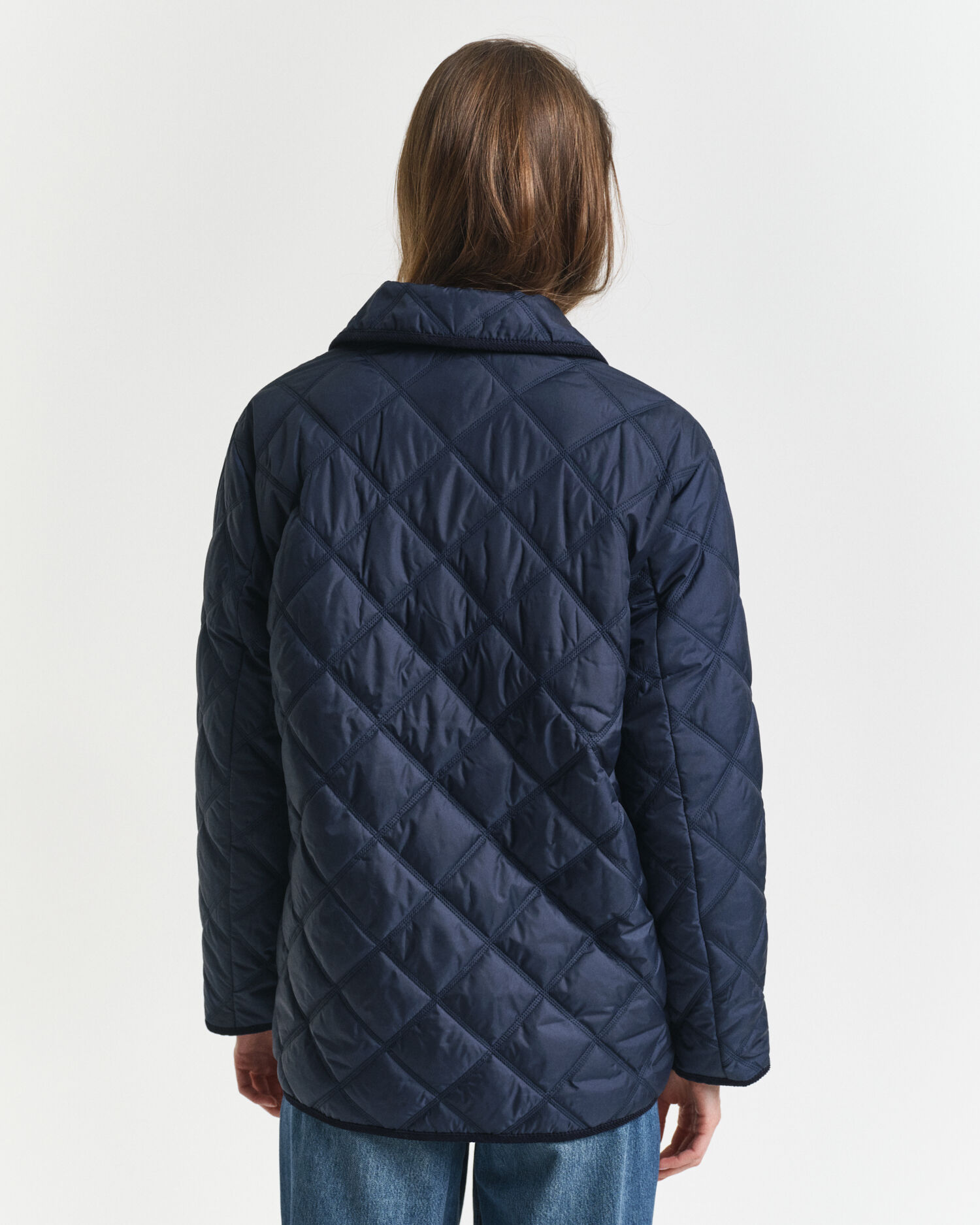 Steppjacke mit Cordbesatz