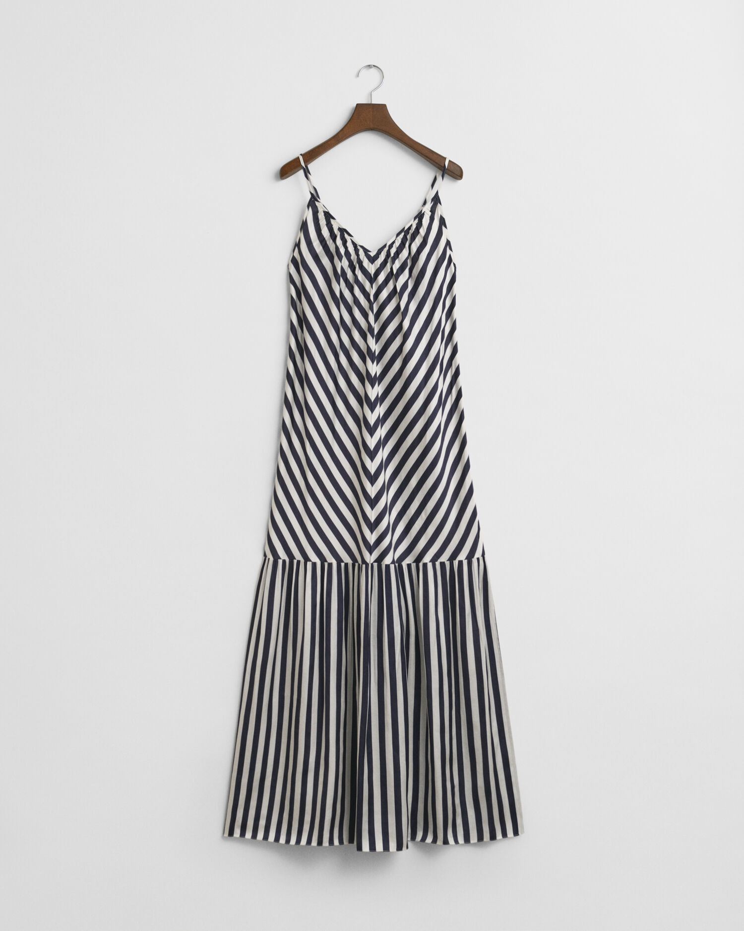 Chevron Maxikleid mit Streifen