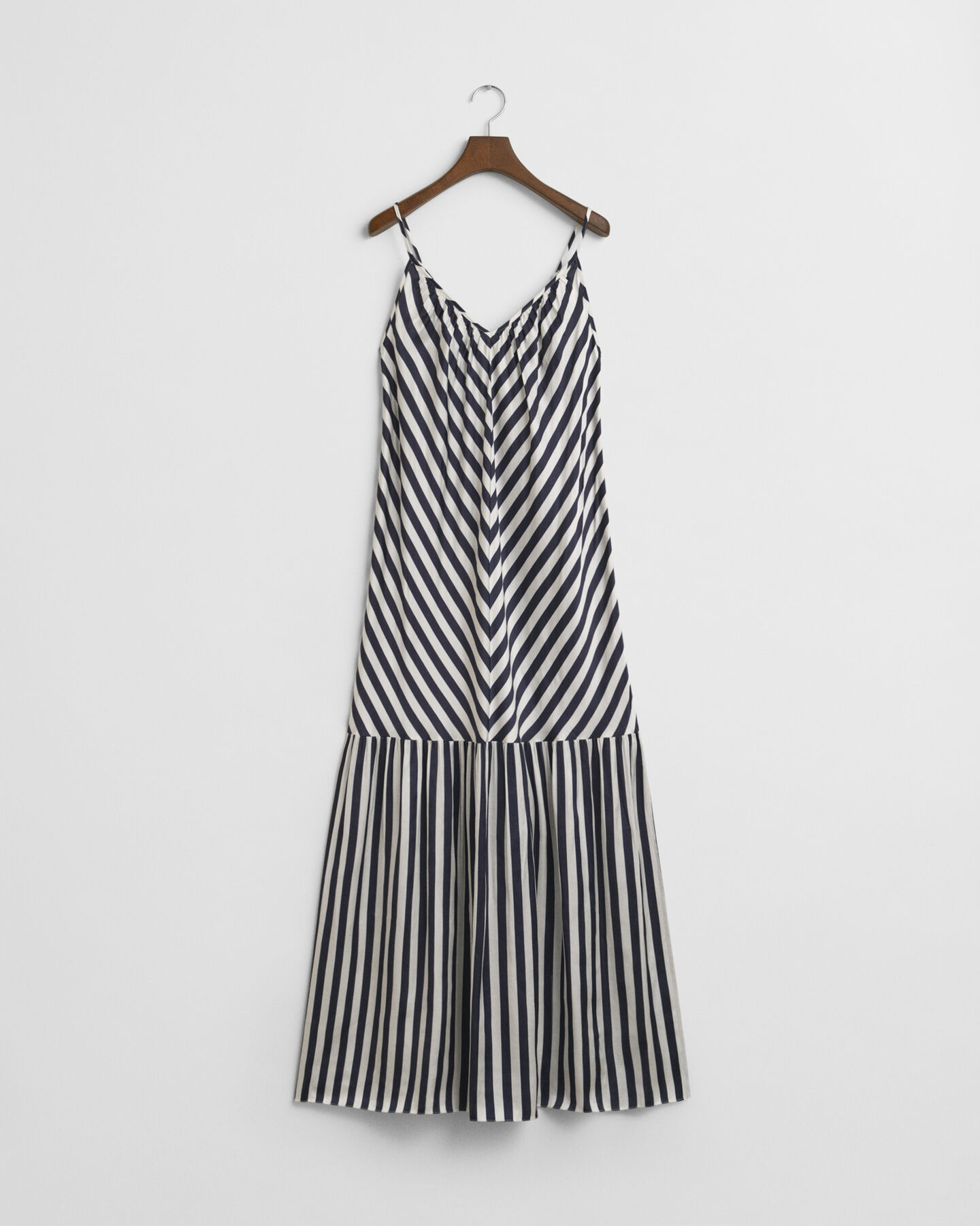 Chevron Maxikleid mit Streifen