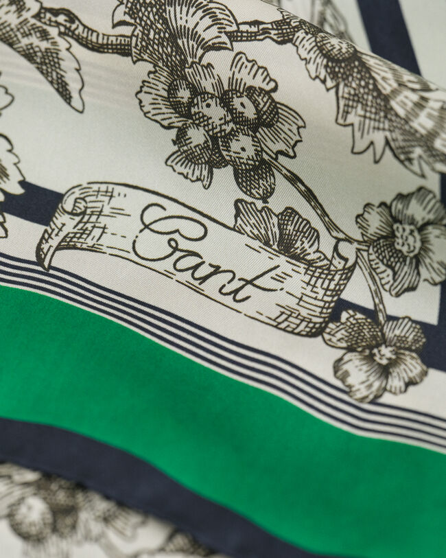 Seidentuch mit Baum-Print