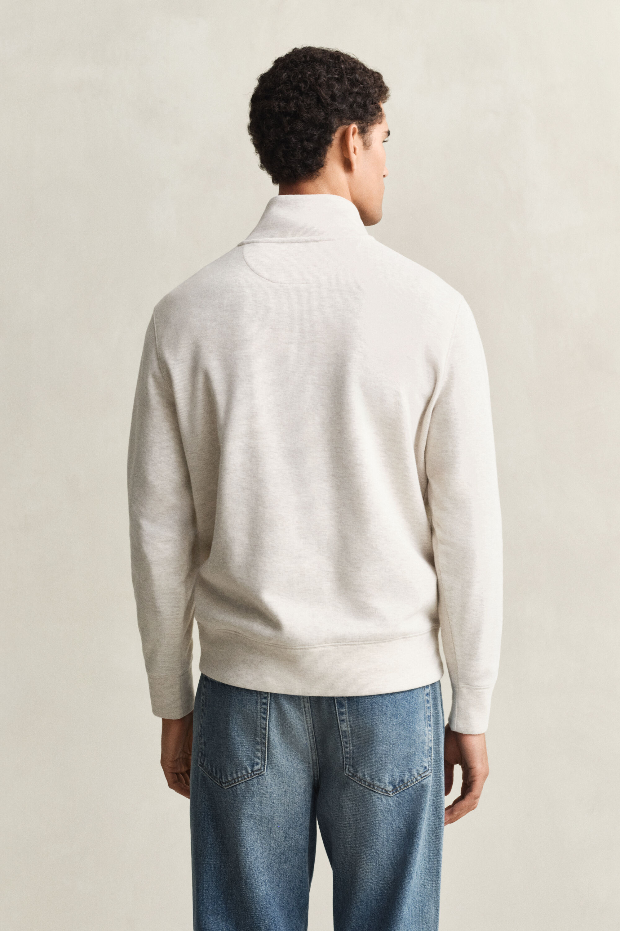 Sacker Rib Sweatshirt mit Reißverschlusskragen