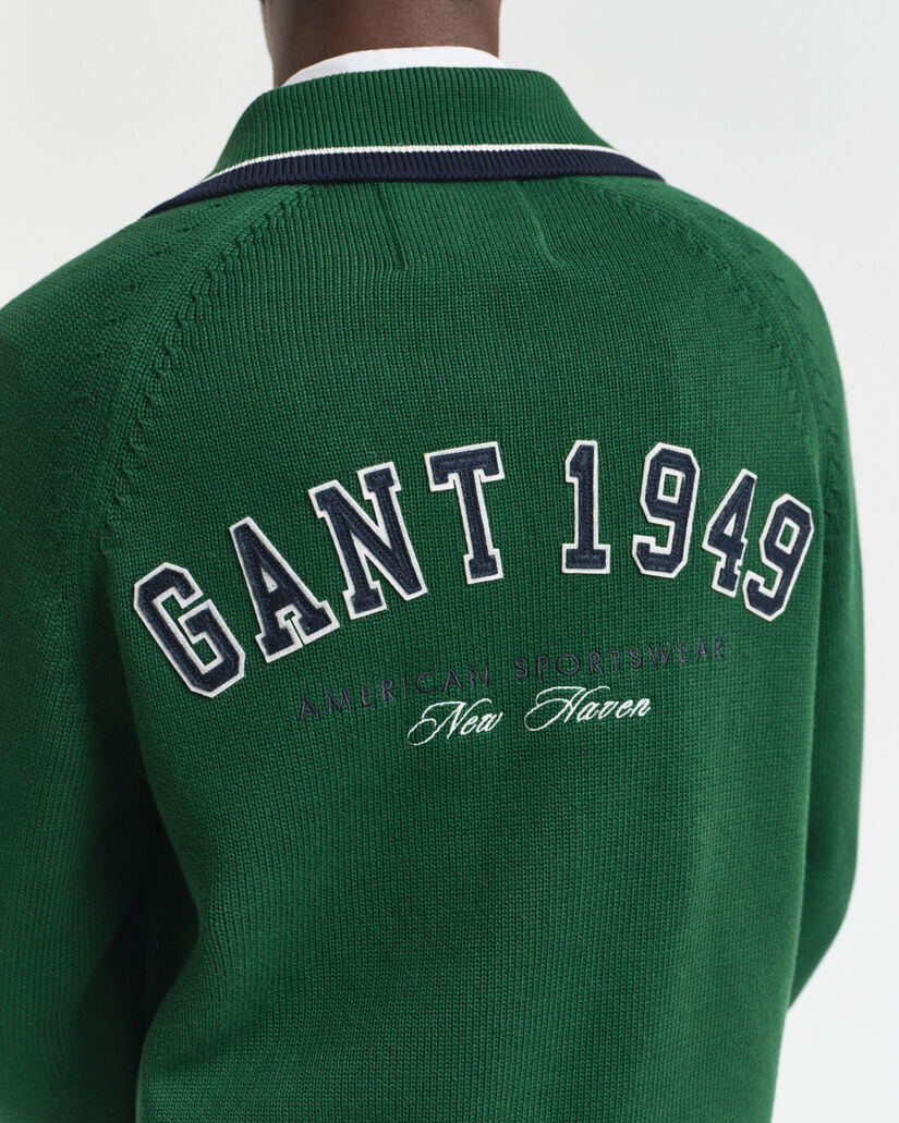 GANT 1949 Graphic Strickjacke mit Rei&szlig;verschluss