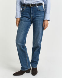 Stretch-Jeans mit geradem Bein