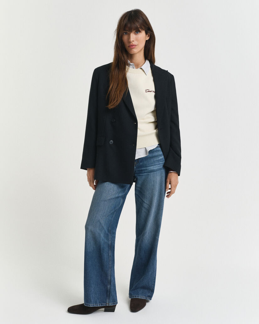 Color Blocked Rundhalspullover