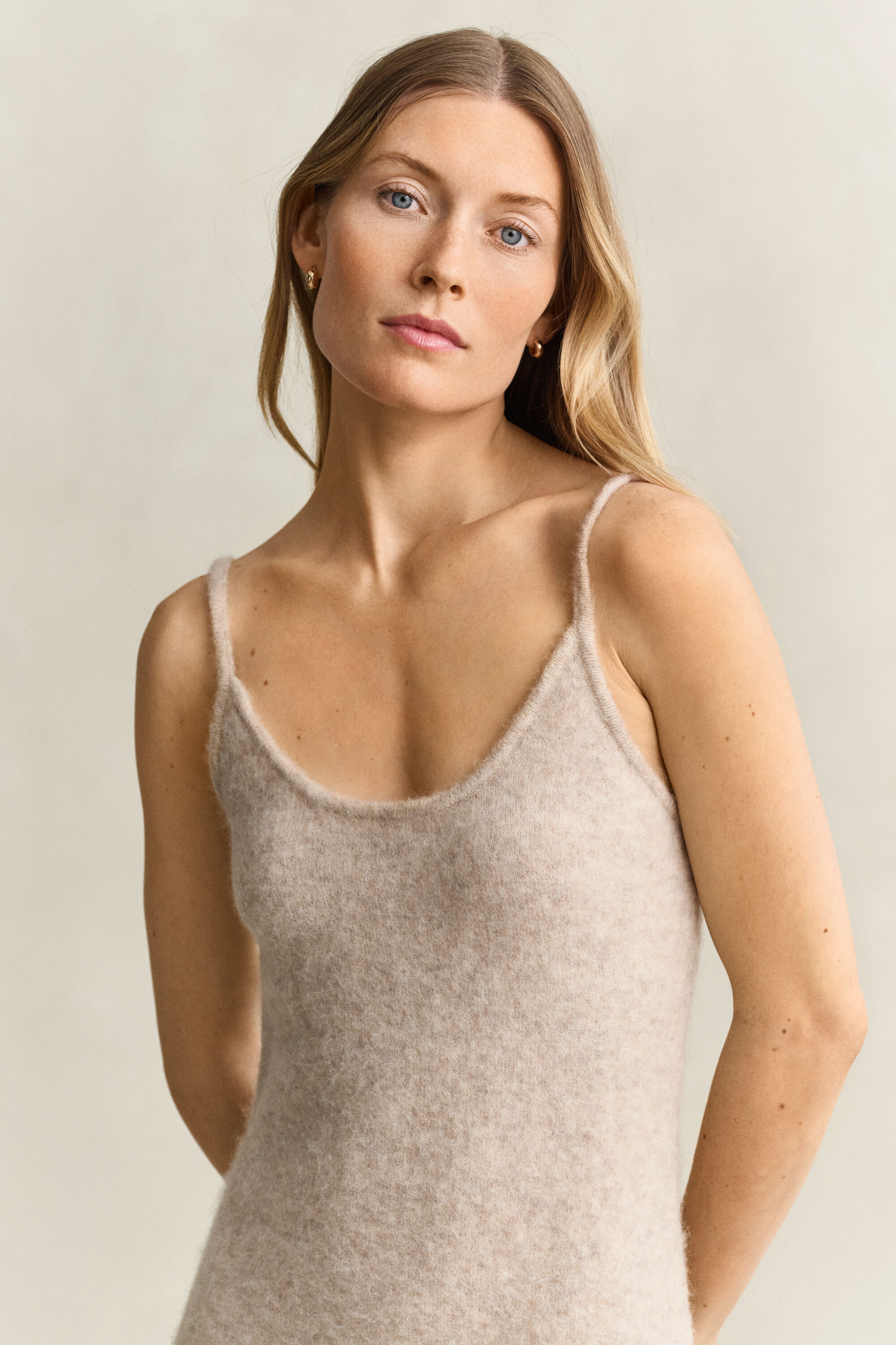 Strickträgerkleid aus Alpakawollgemisch
