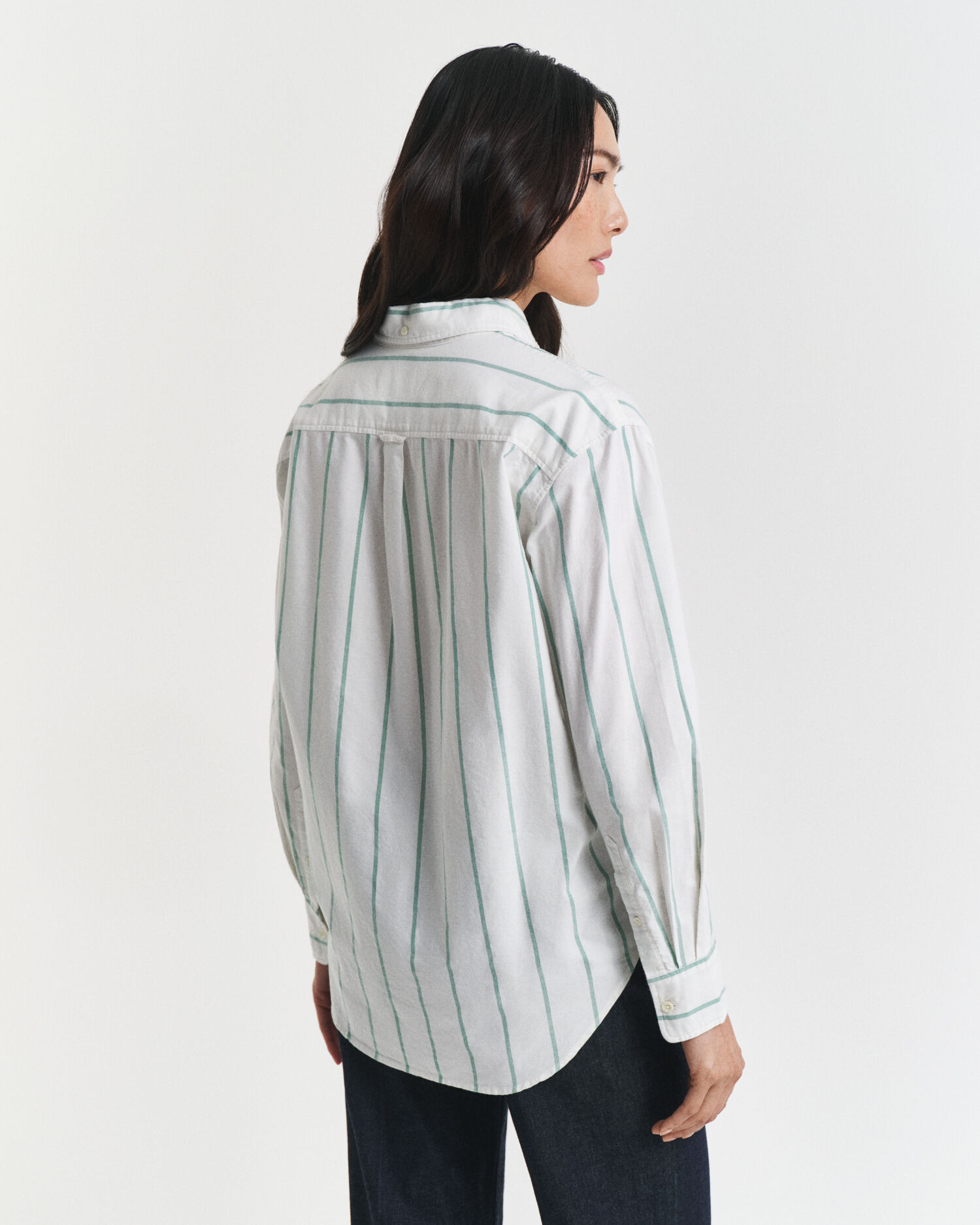 Relaxed Fit Classic Oxford-Bluse mit Streifen
