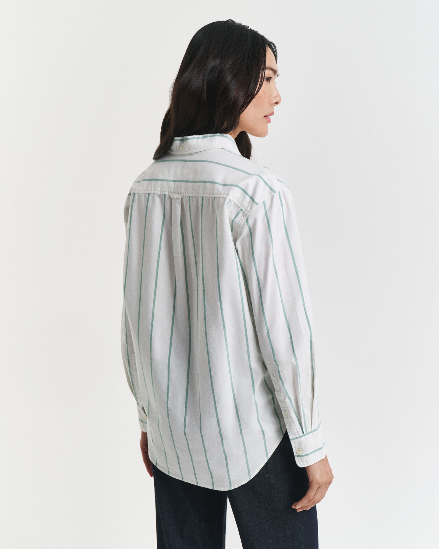 Relaxed Fit Classic Oxford-Bluse mit Streifen