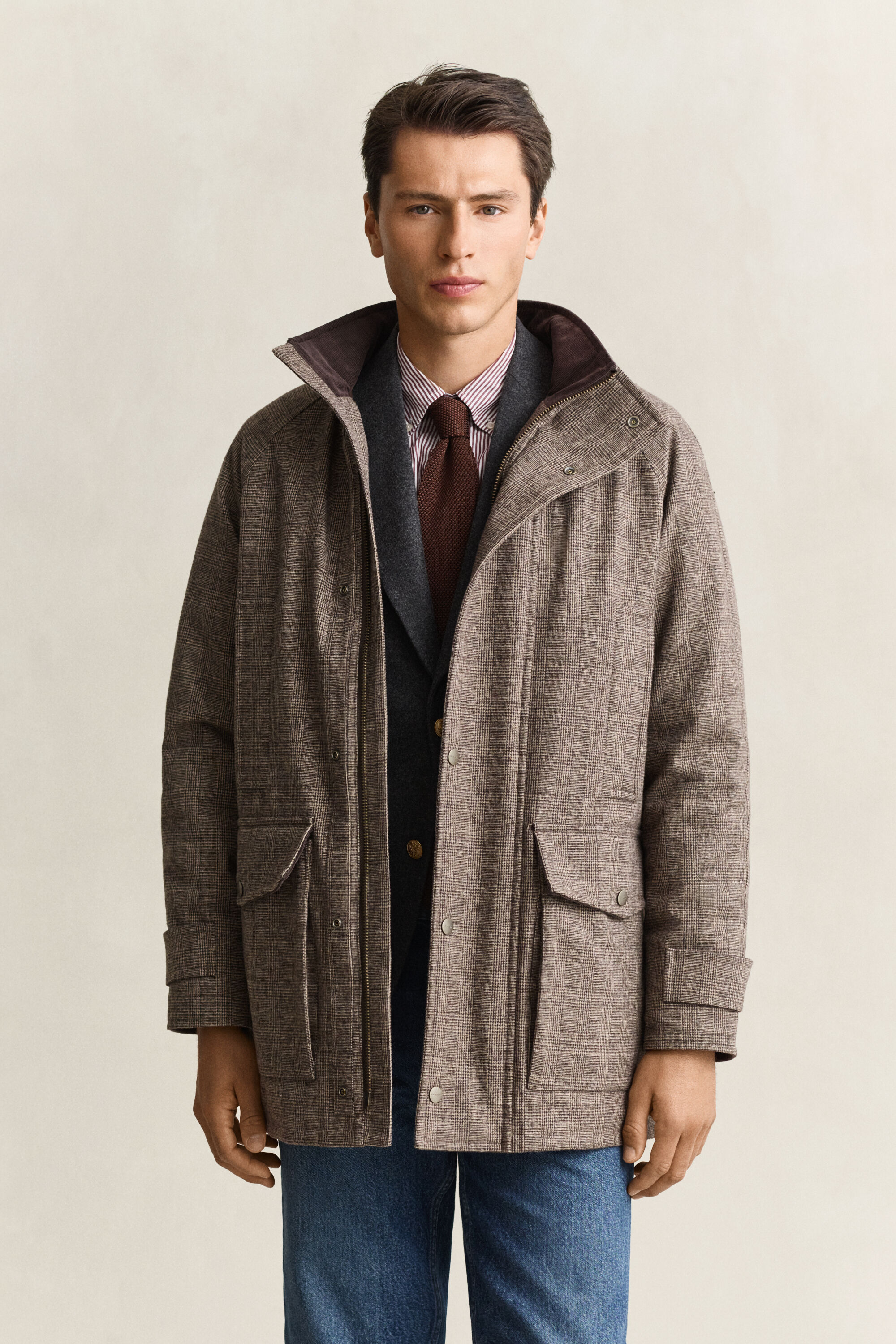 Double Decker Jacke aus Wollmix