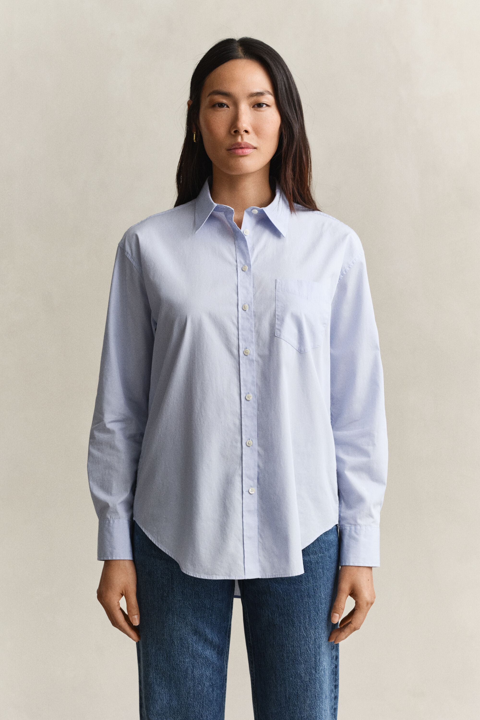 Regular Fit Classic Popeline Bluse
