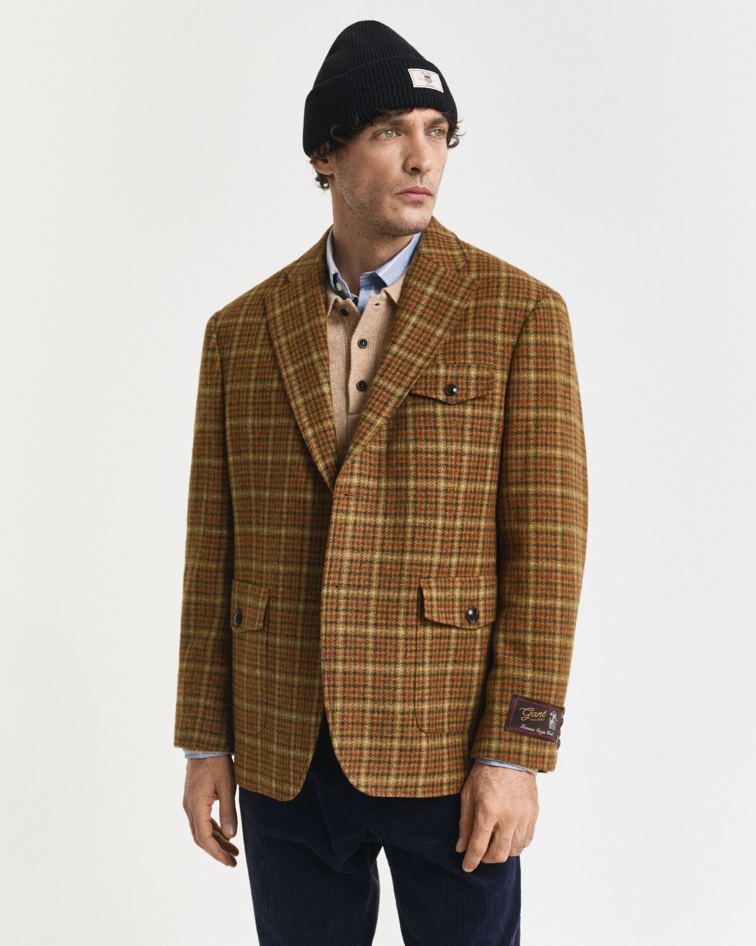 Relaxed Fit Tweed-Sakko mit Karomuster