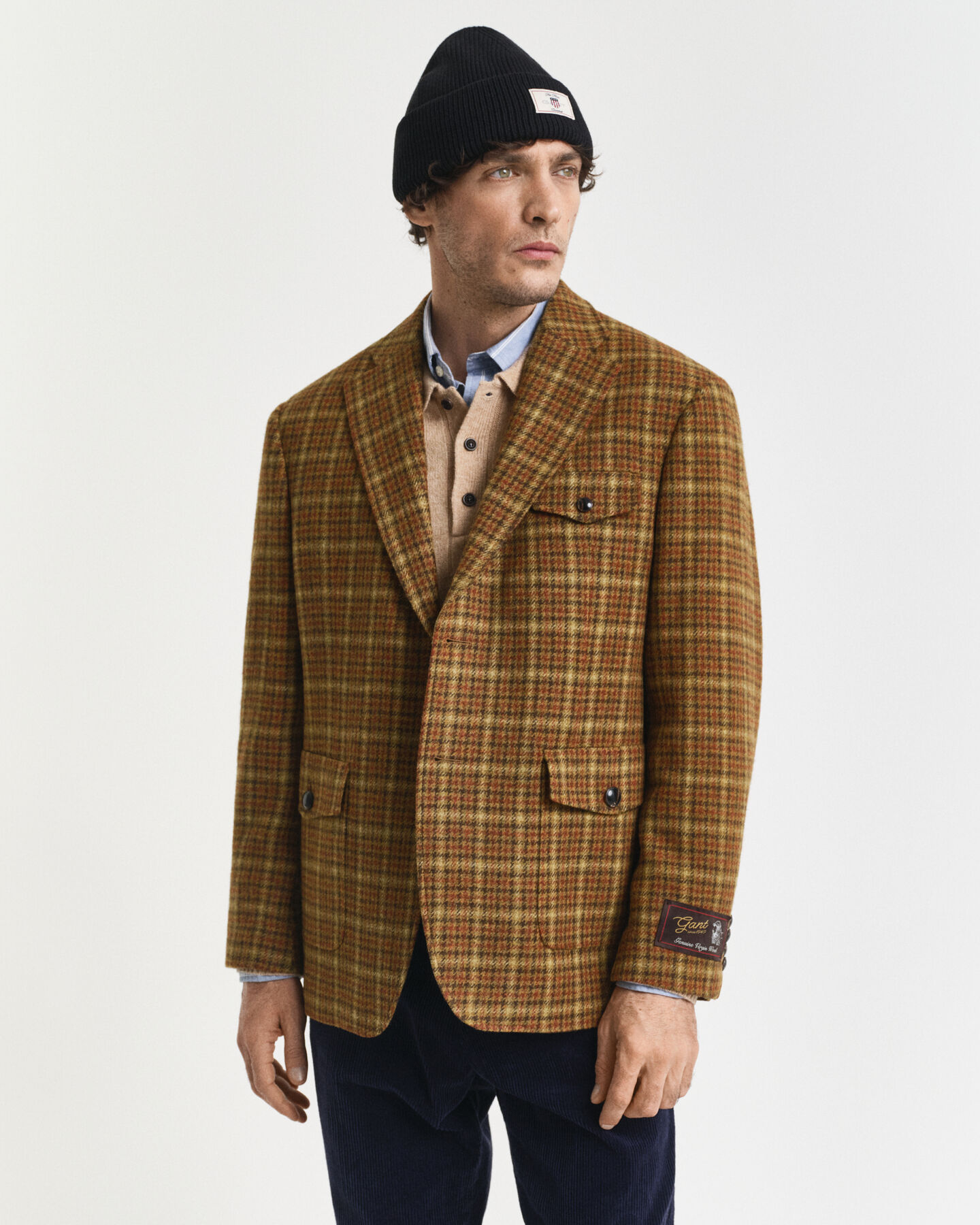 Relaxed Fit Tweed-Sakko mit Karomuster