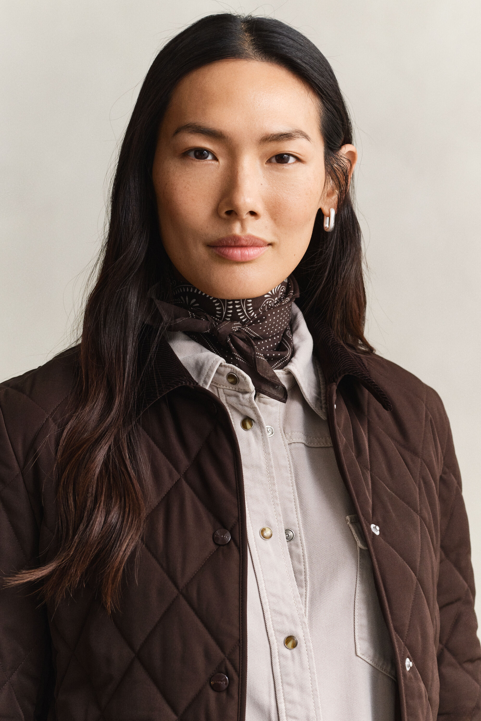Taillierte Steppjacke