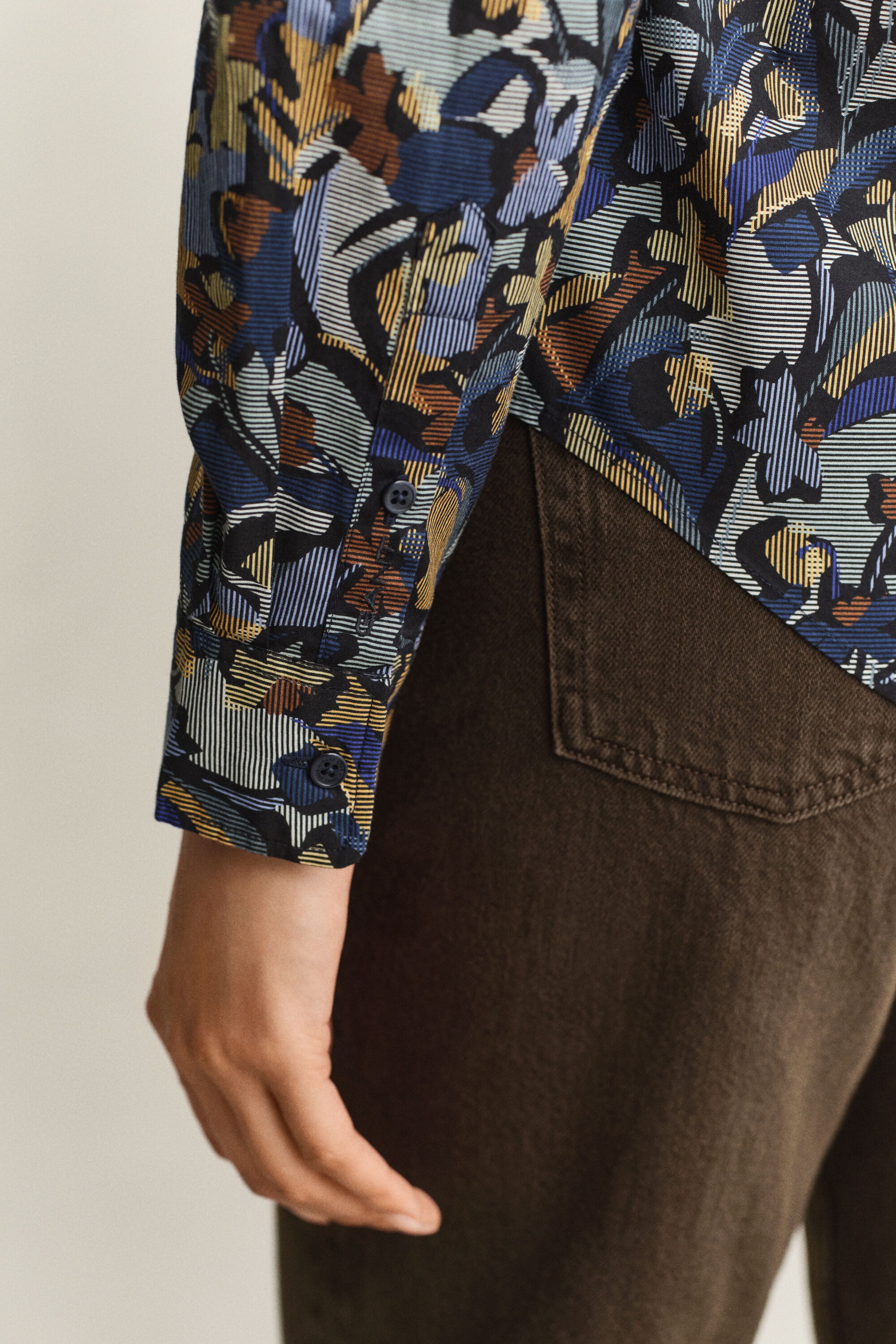 Bedruckte Bluse aus Baumwoll-Voile