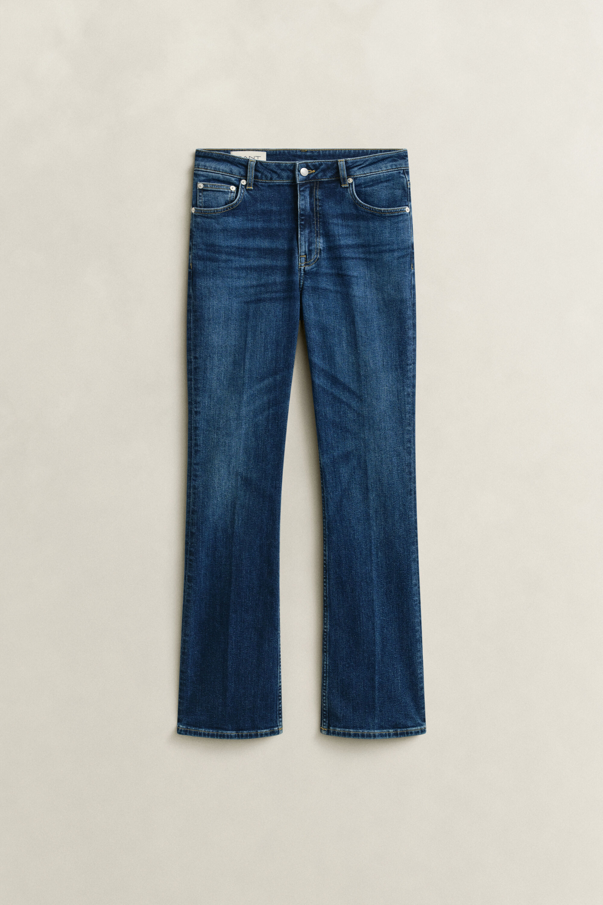 Ausgestellte Slim Fit Stretch-Jeans