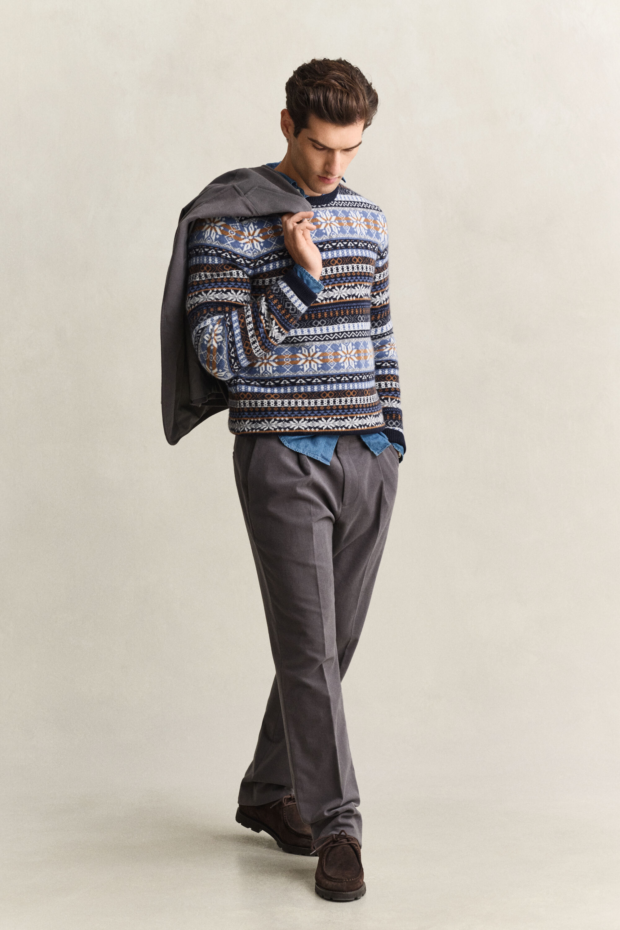 Fair Isle Rundhalspullover