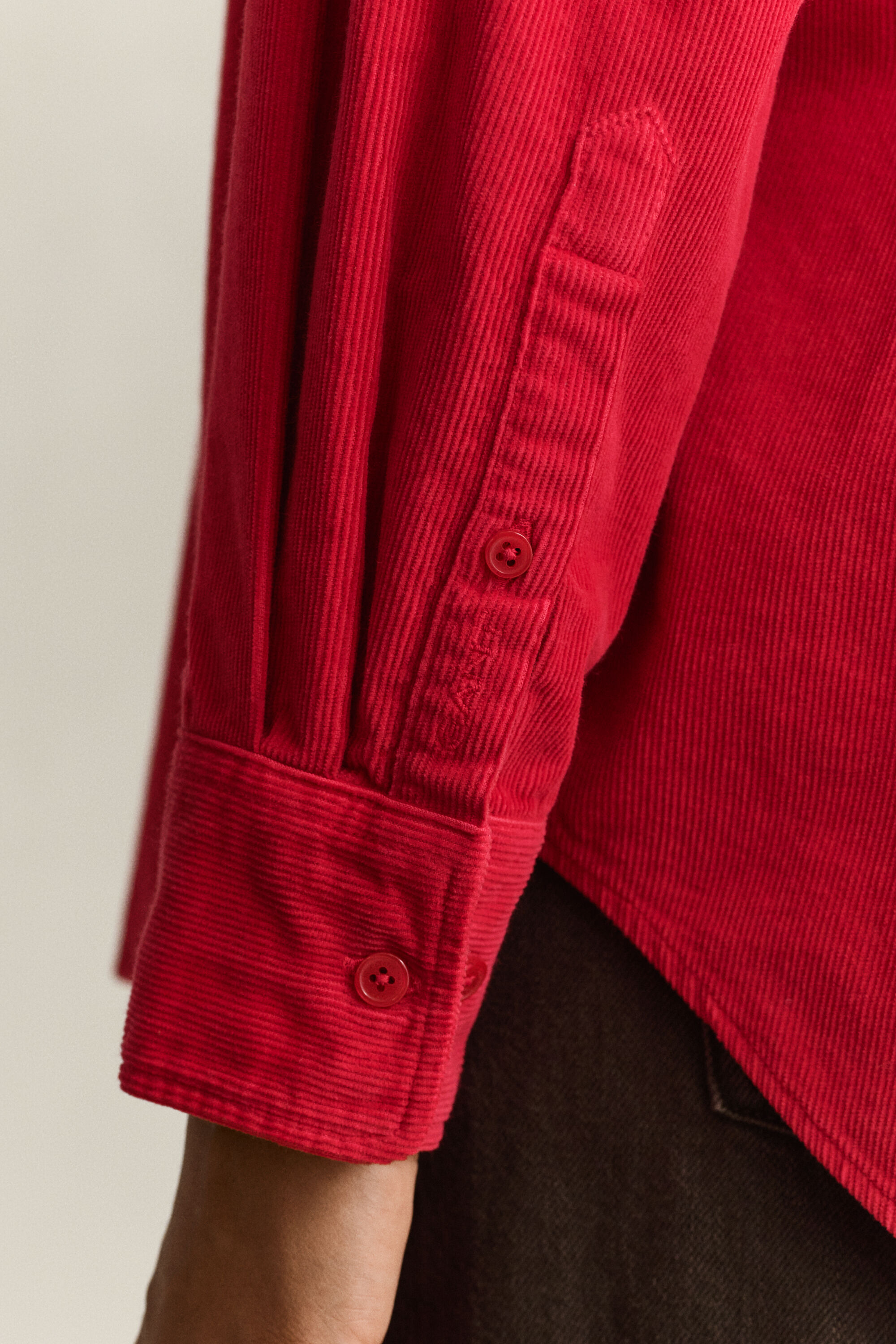 Relaxed Fit Cordbluse