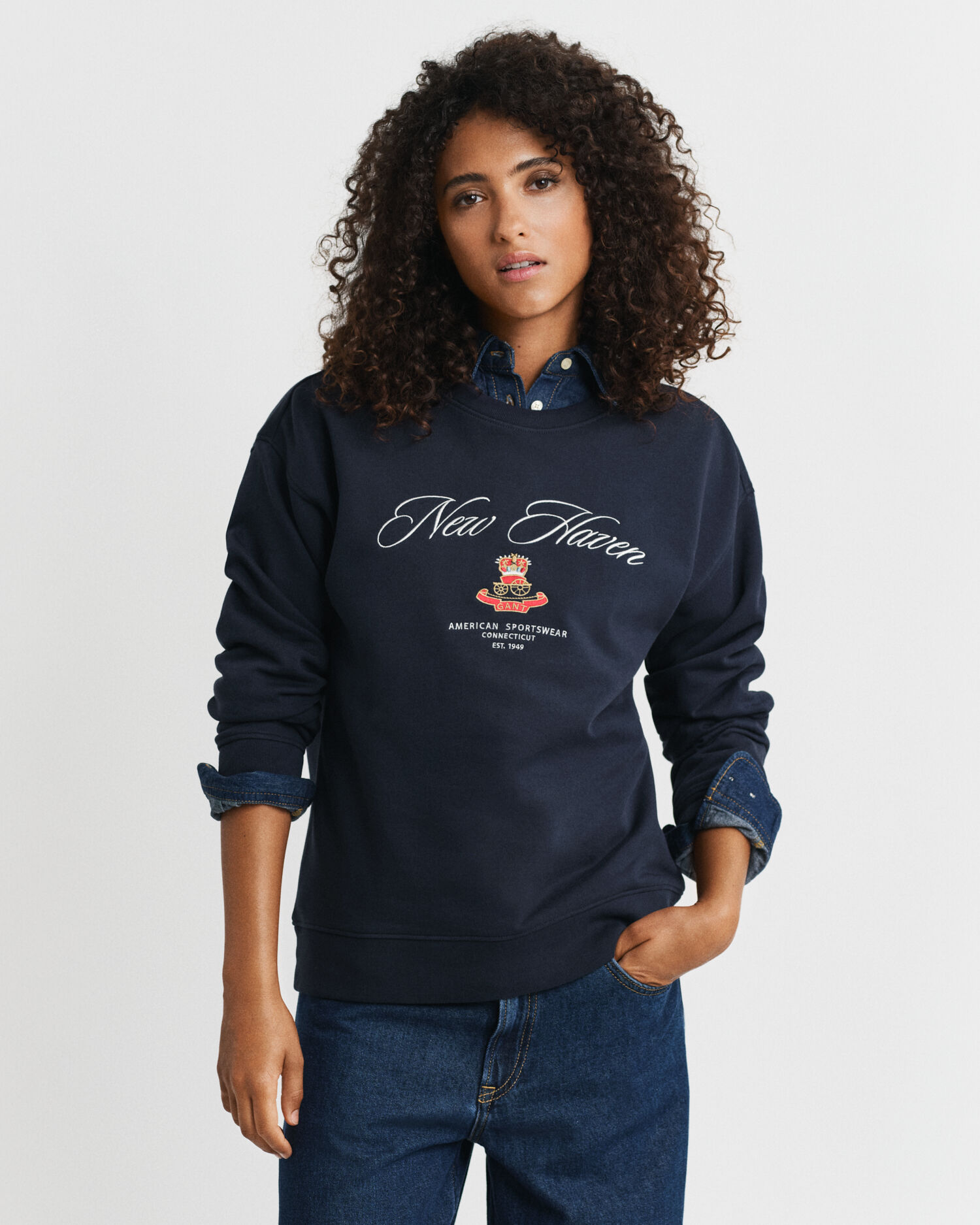 Crest Graphic Rundhals-Sweatshirt
