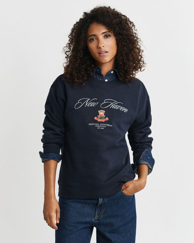 Crest Graphic Rundhals-Sweatshirt
