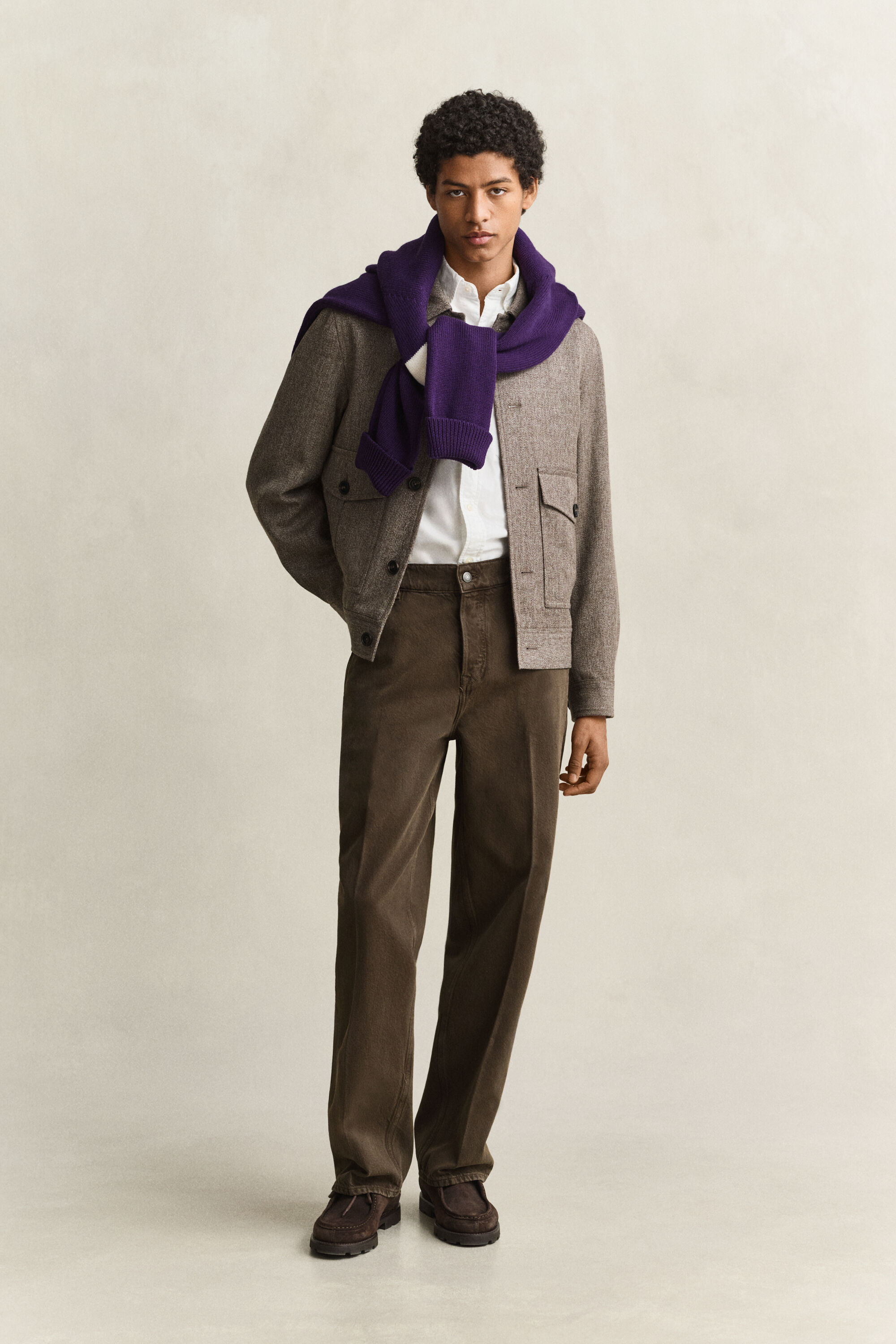 Wolljacke aus Melange-Garn