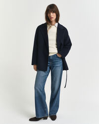 Handgen&auml;hte Jacke mit G&uuml;rtel