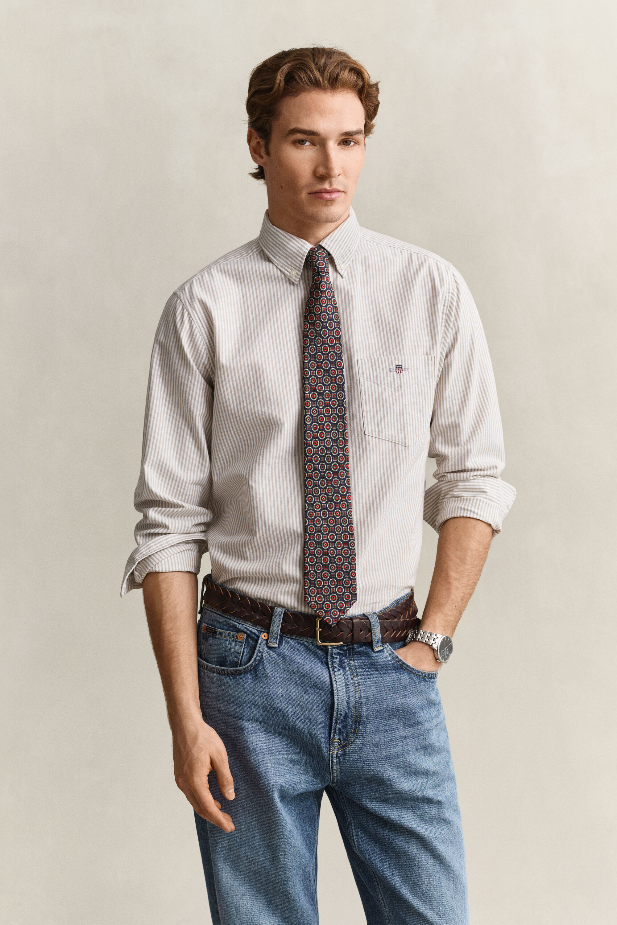 Banker Stripe Classic Oxford-Hemd
