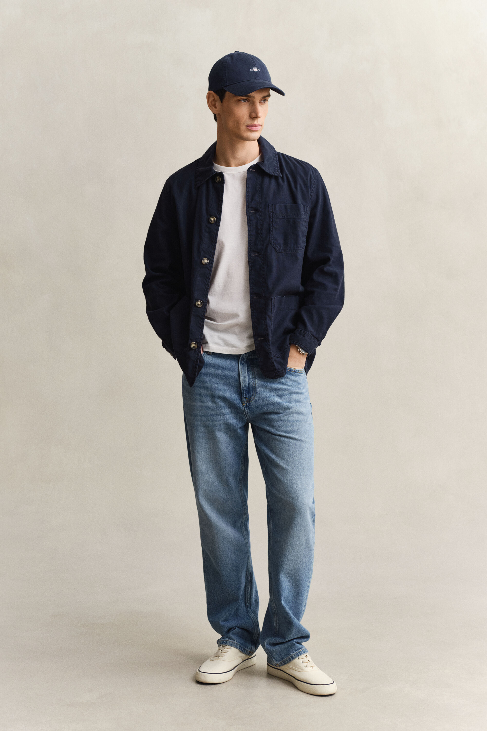 Hemdjacke aus Leinenmischung