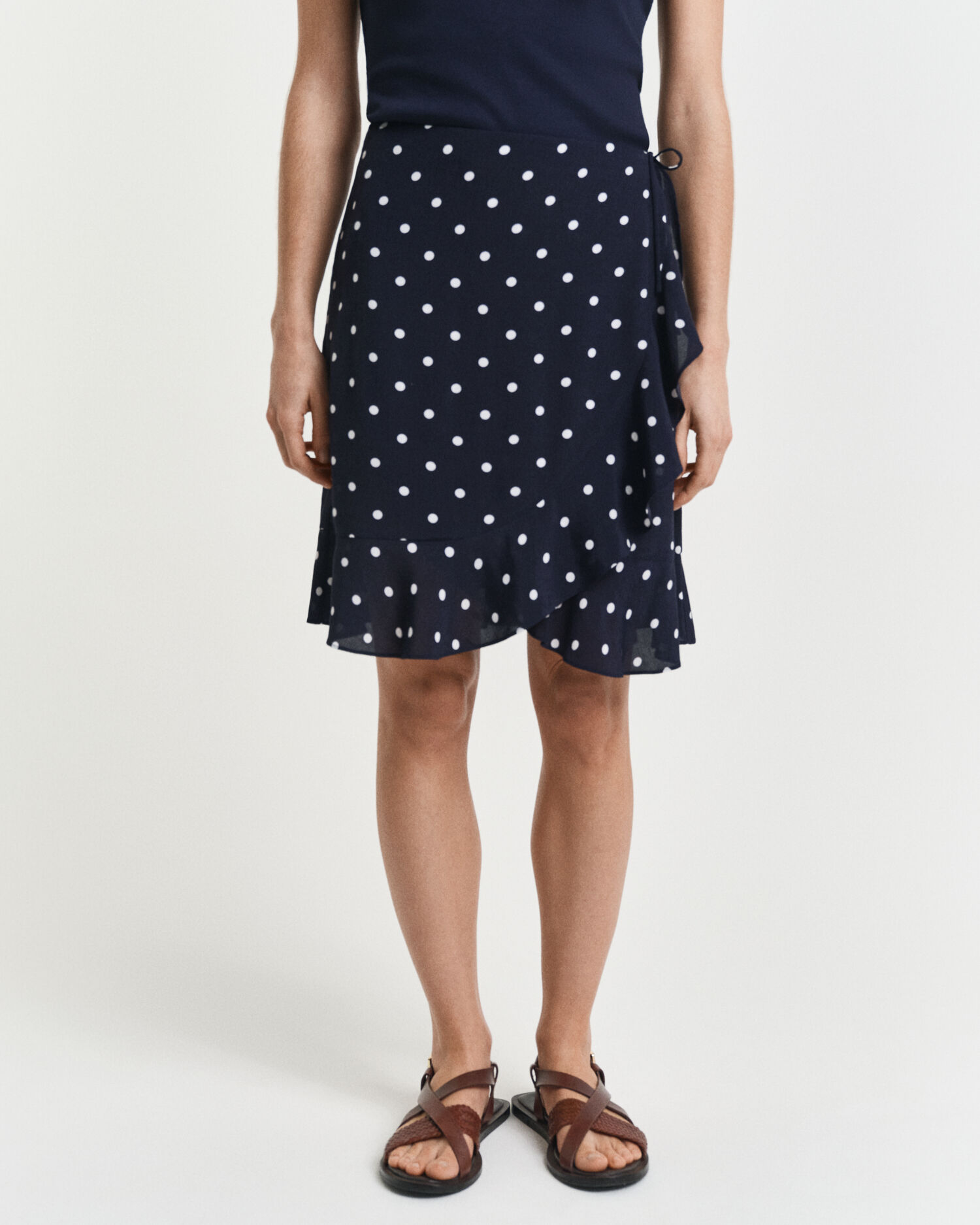 Rock mit Rüschen und Pünktchen-Print