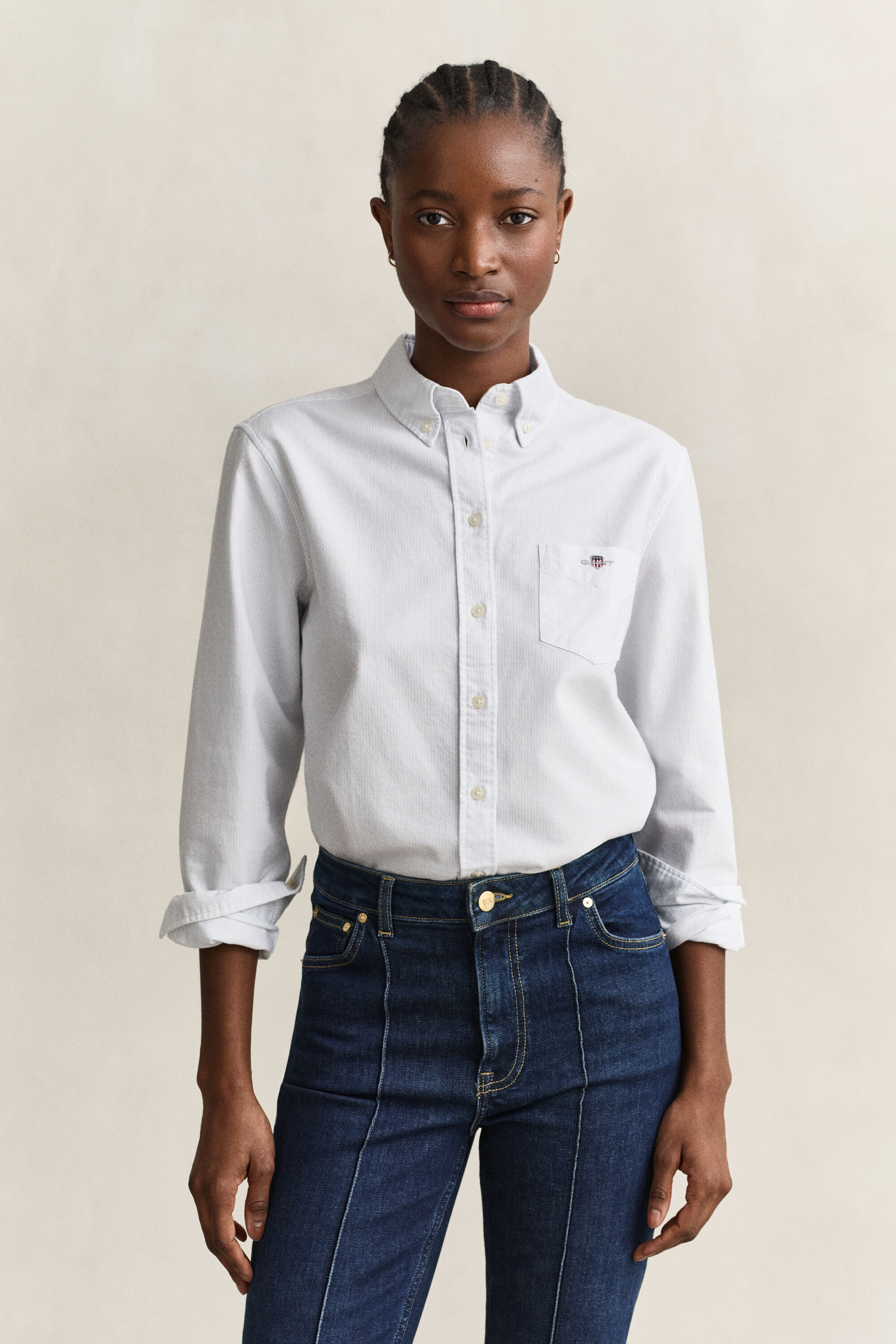 Classic Oxford-Bluse mit Streifen