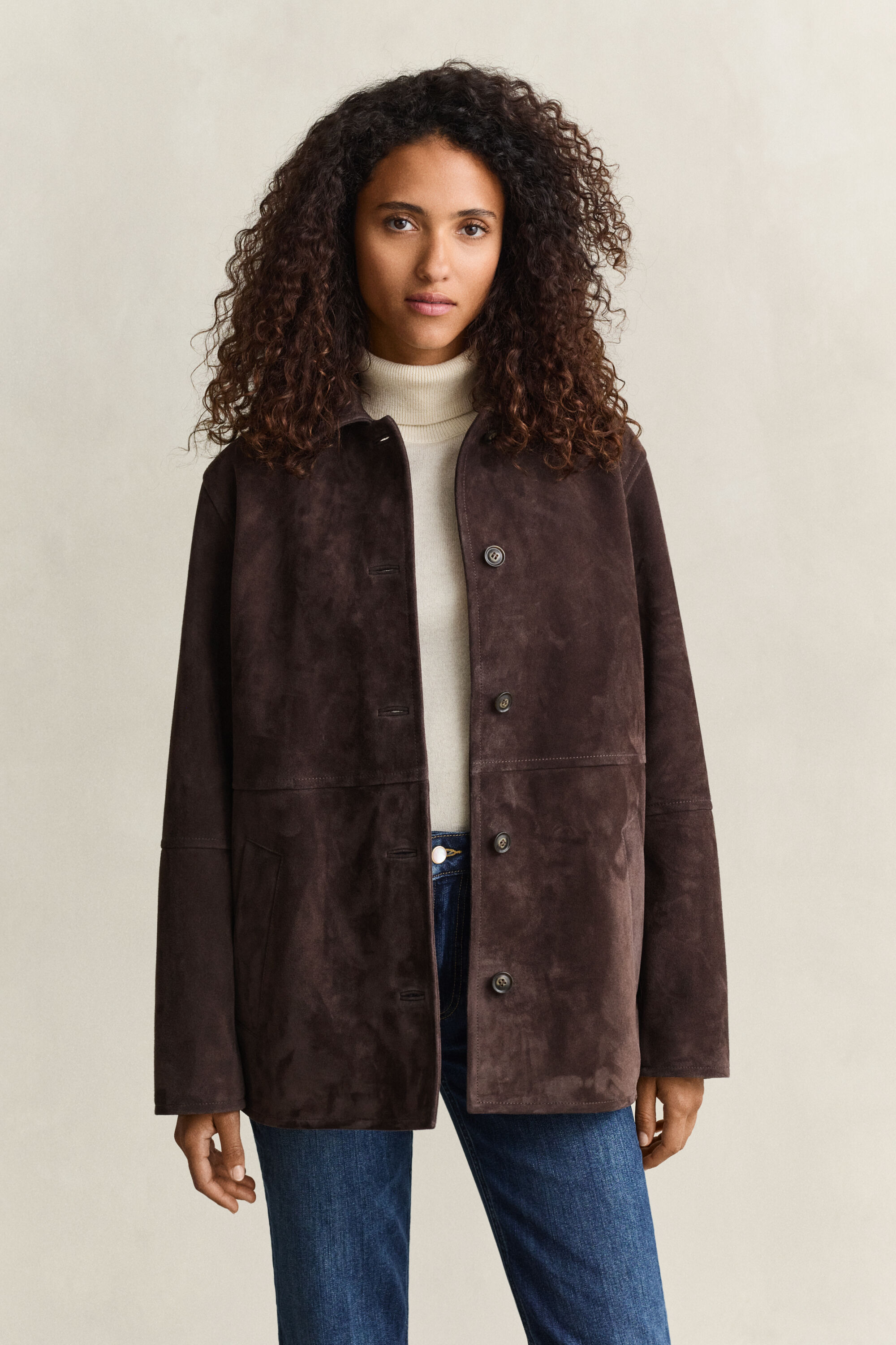 Jacke aus Veloursleder