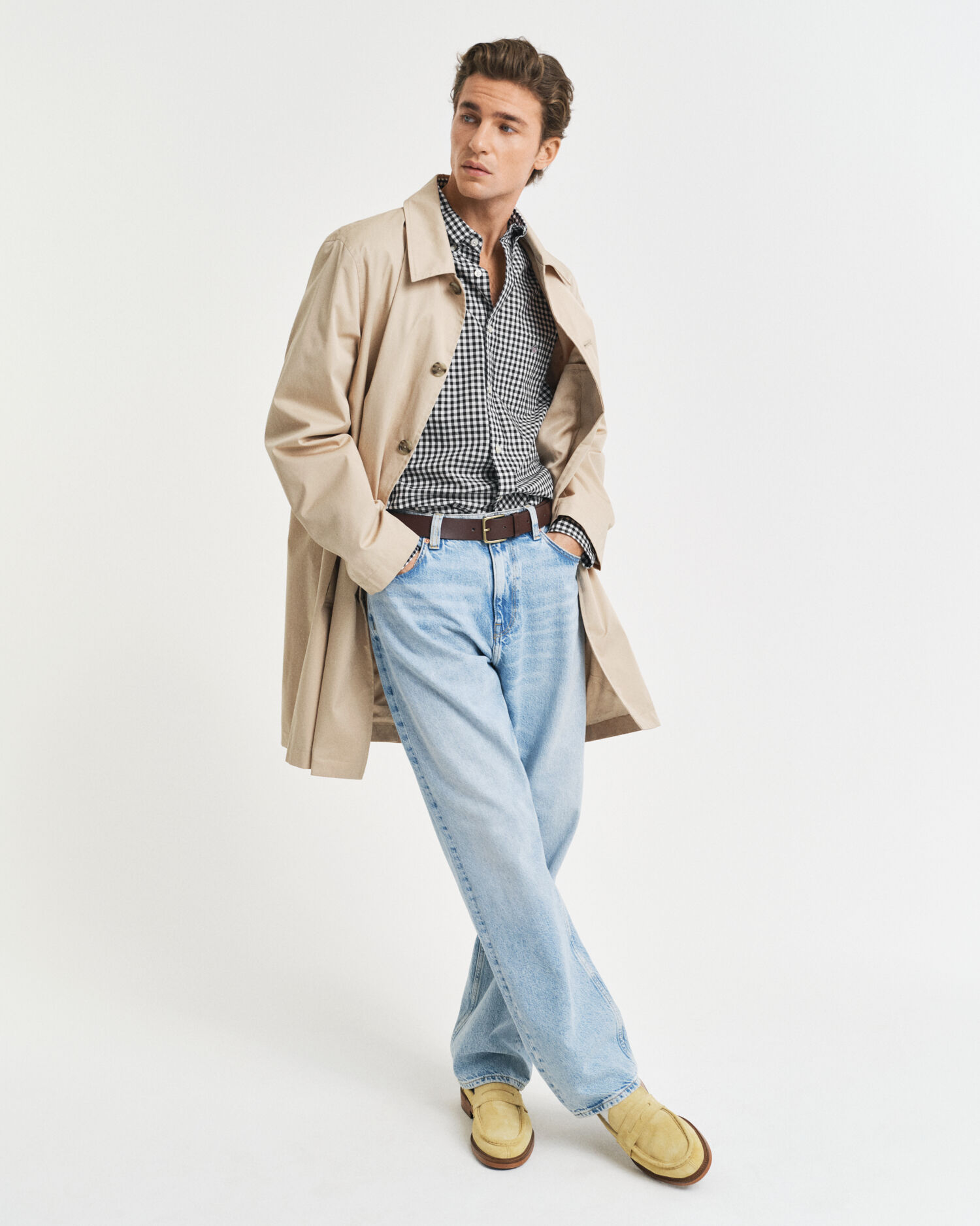 Regular Fit Classic Gingham Popeline Hemd