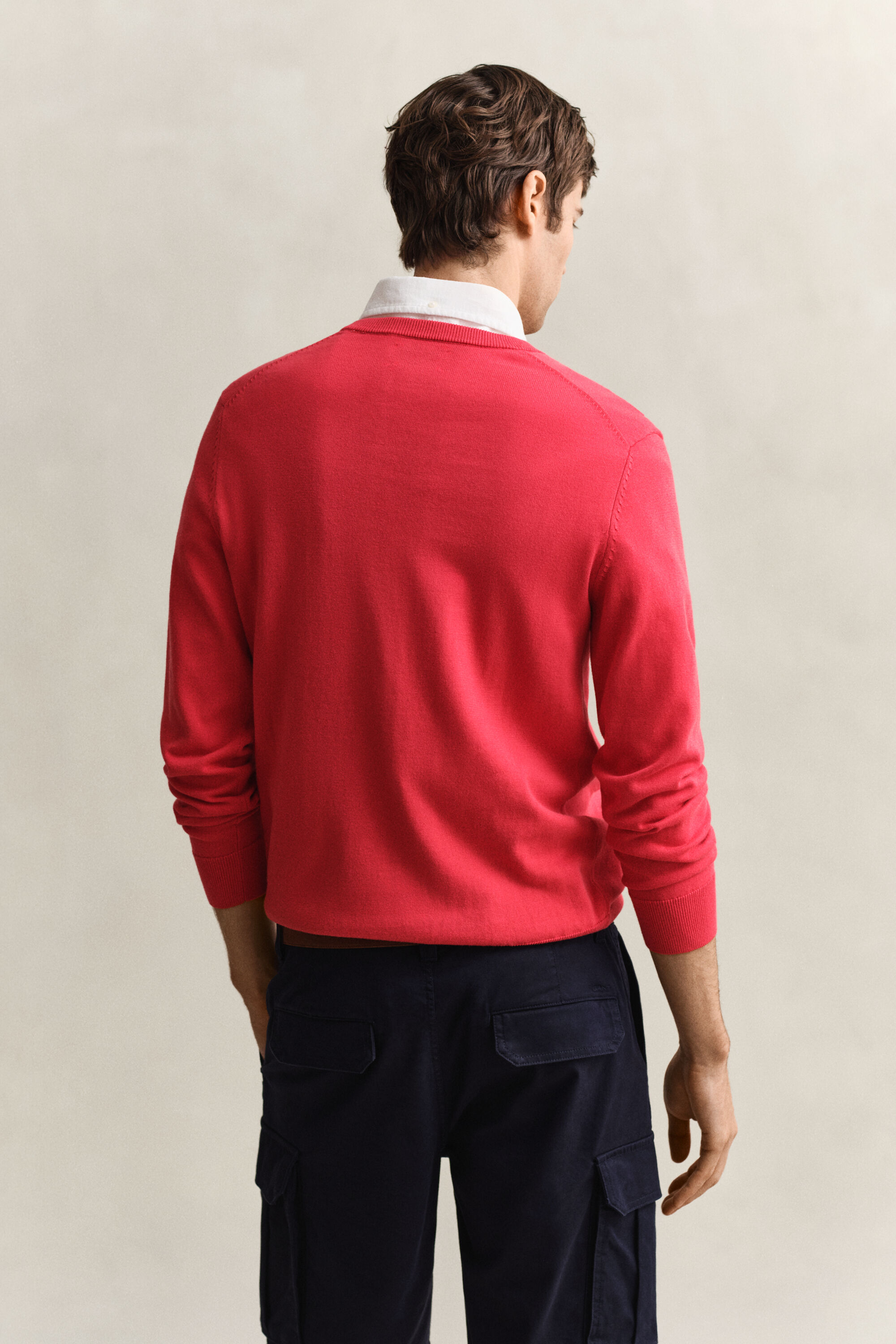 Klassischer V-Neck Pullover aus Baumwolle