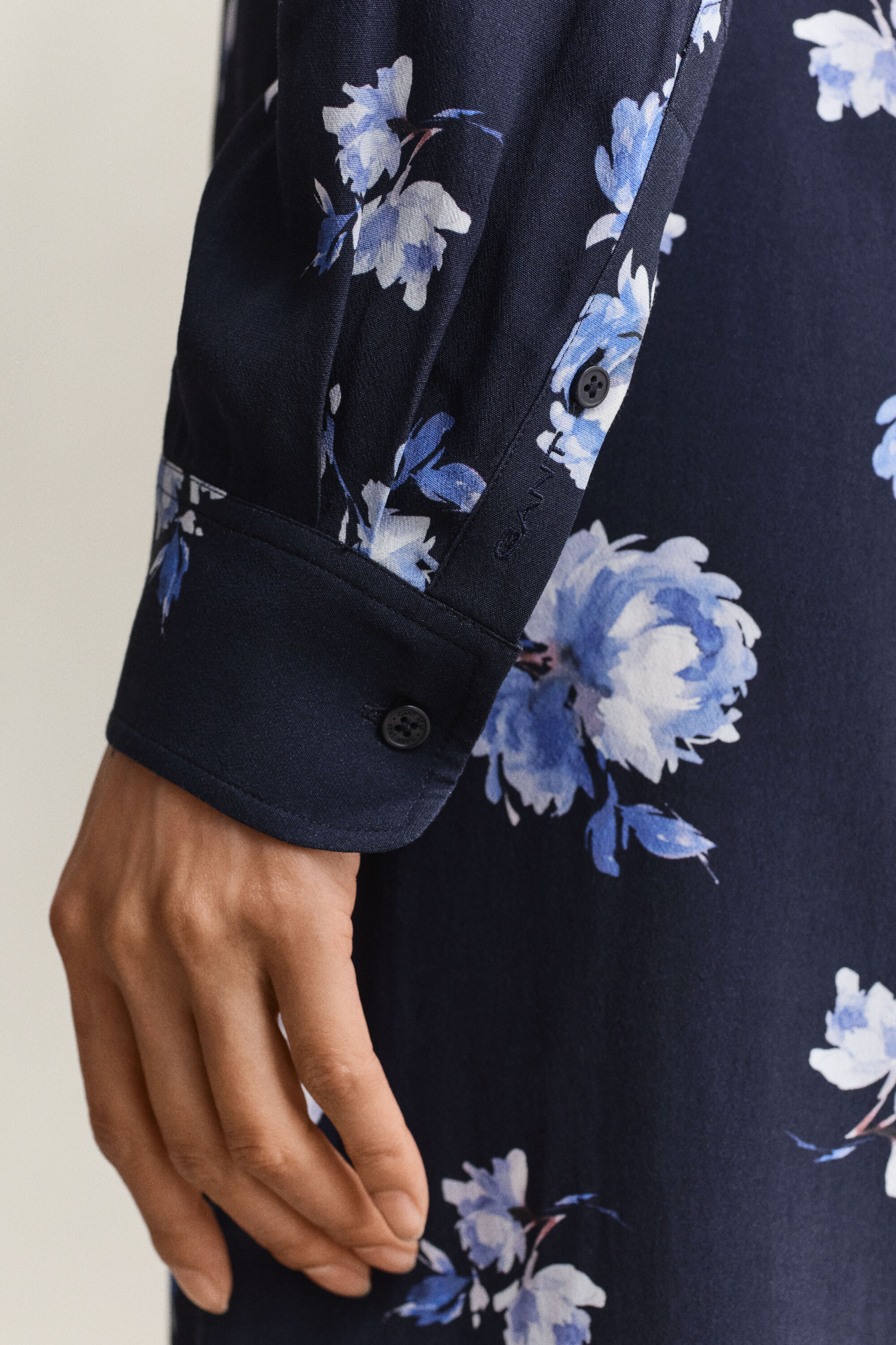Hemdblusenkleid mit Blumen-Print