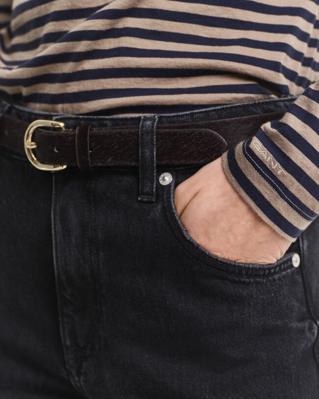 Leichter Rollkragenpullover aus Baumwolle mit Streifen