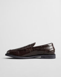 Gracelyn Leder Loafer in Kroko-Optik