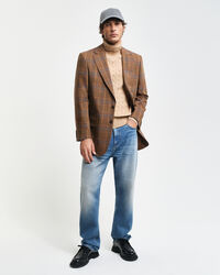 Zopfstrick Rollkragenpullover aus Baumwolle