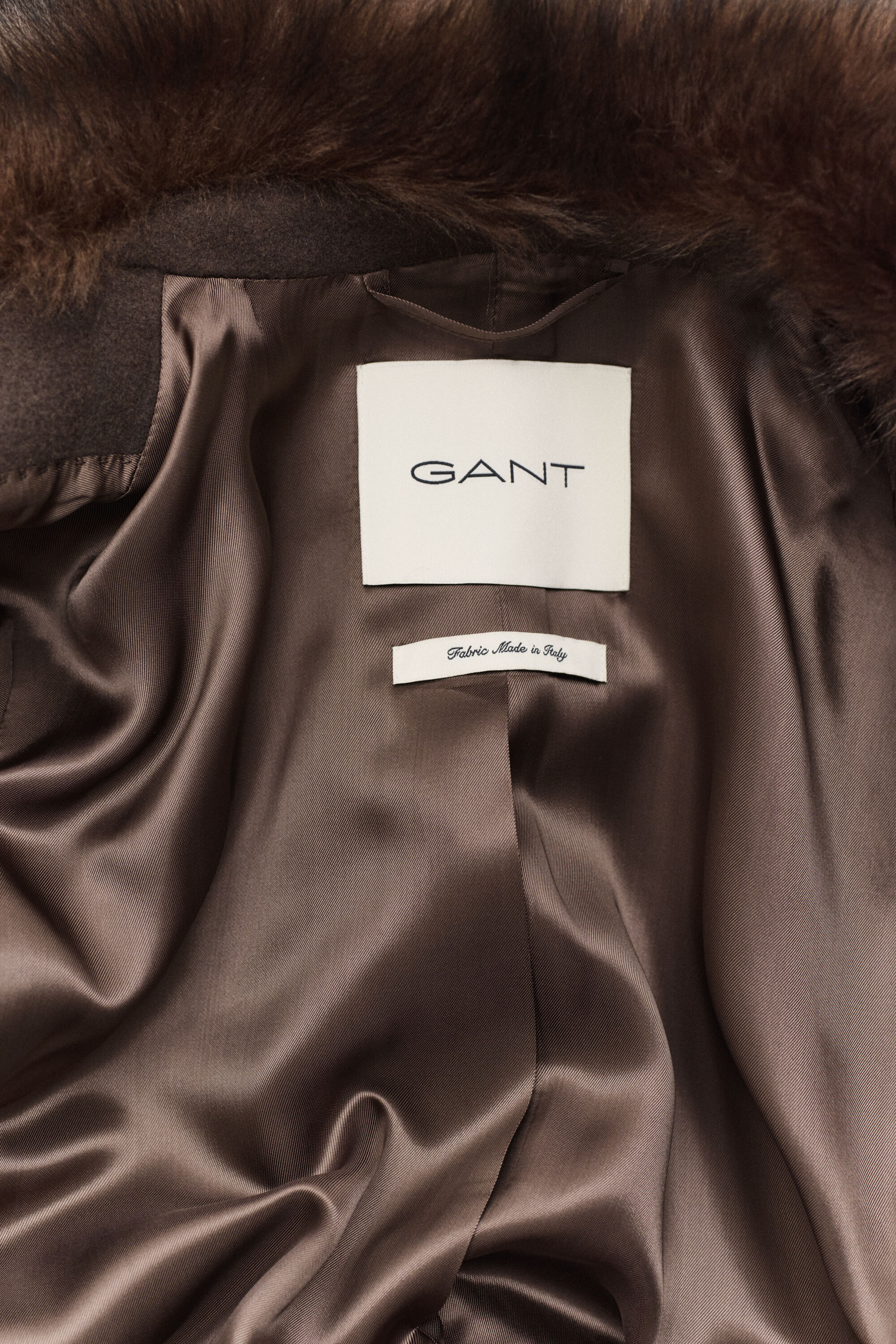 Mantel mit Shearling-Kragen