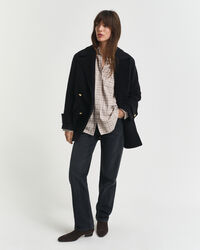 Angeraute Relaxed Fit Flanellbluse mit Karomuster