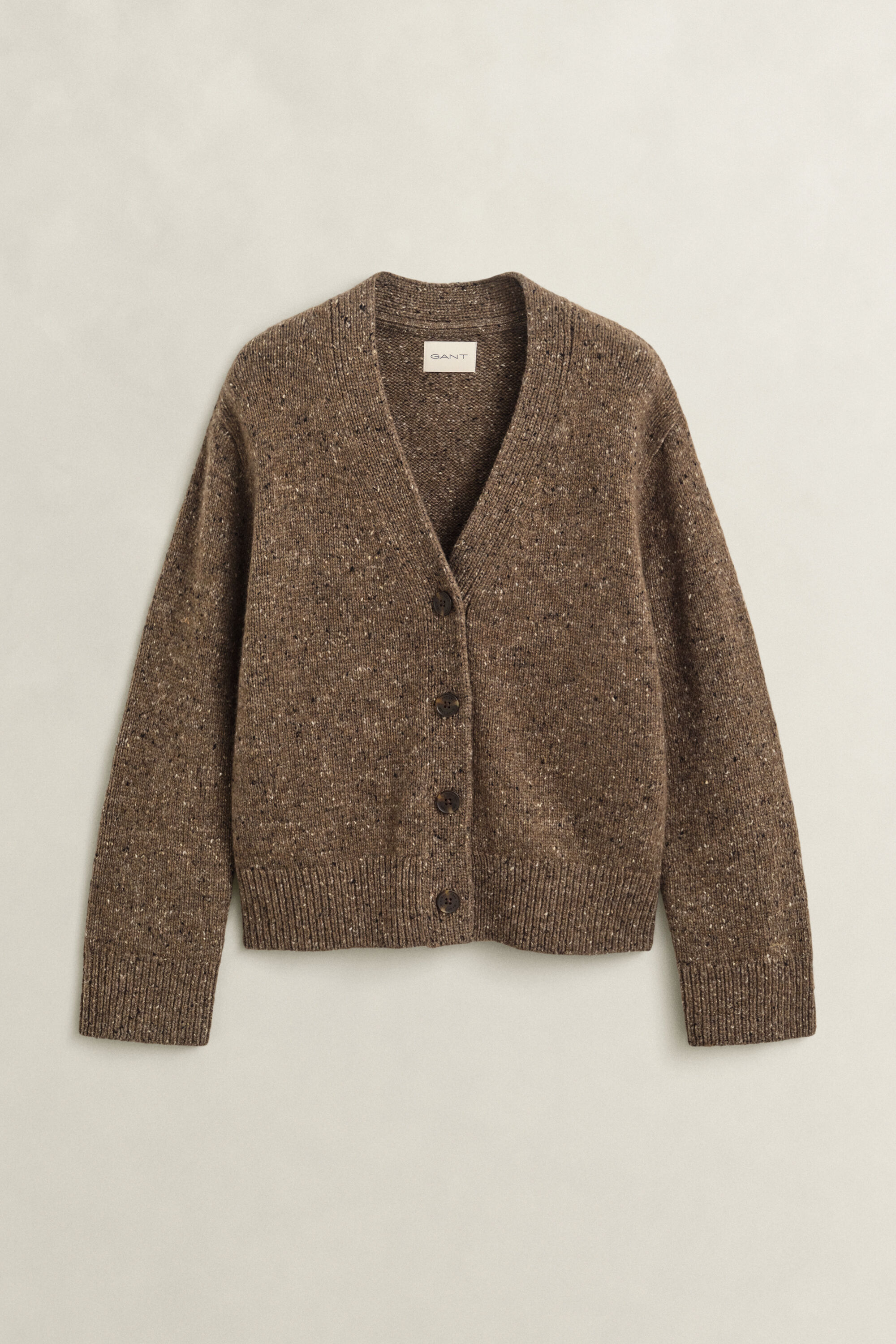 Strickjacke aus Wollmix mit Noppenstruktur