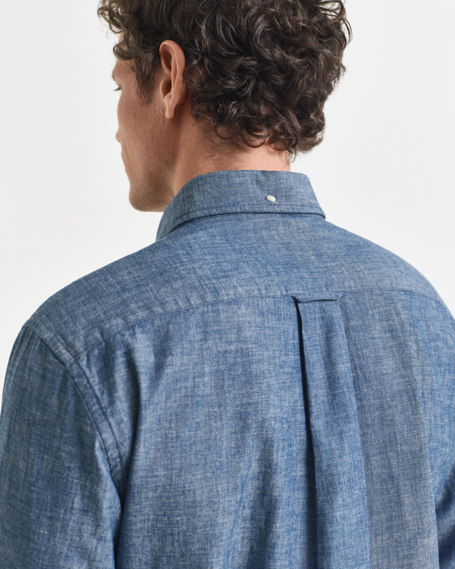 Regular Fit Indigo Chambray Hemd