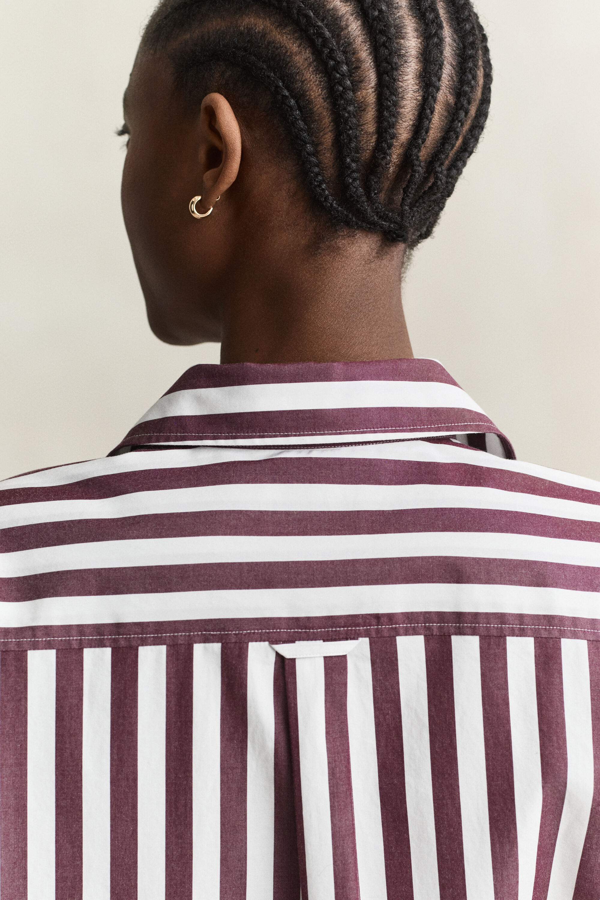 Relaxed Fit Popeline Bluse mit Streifen