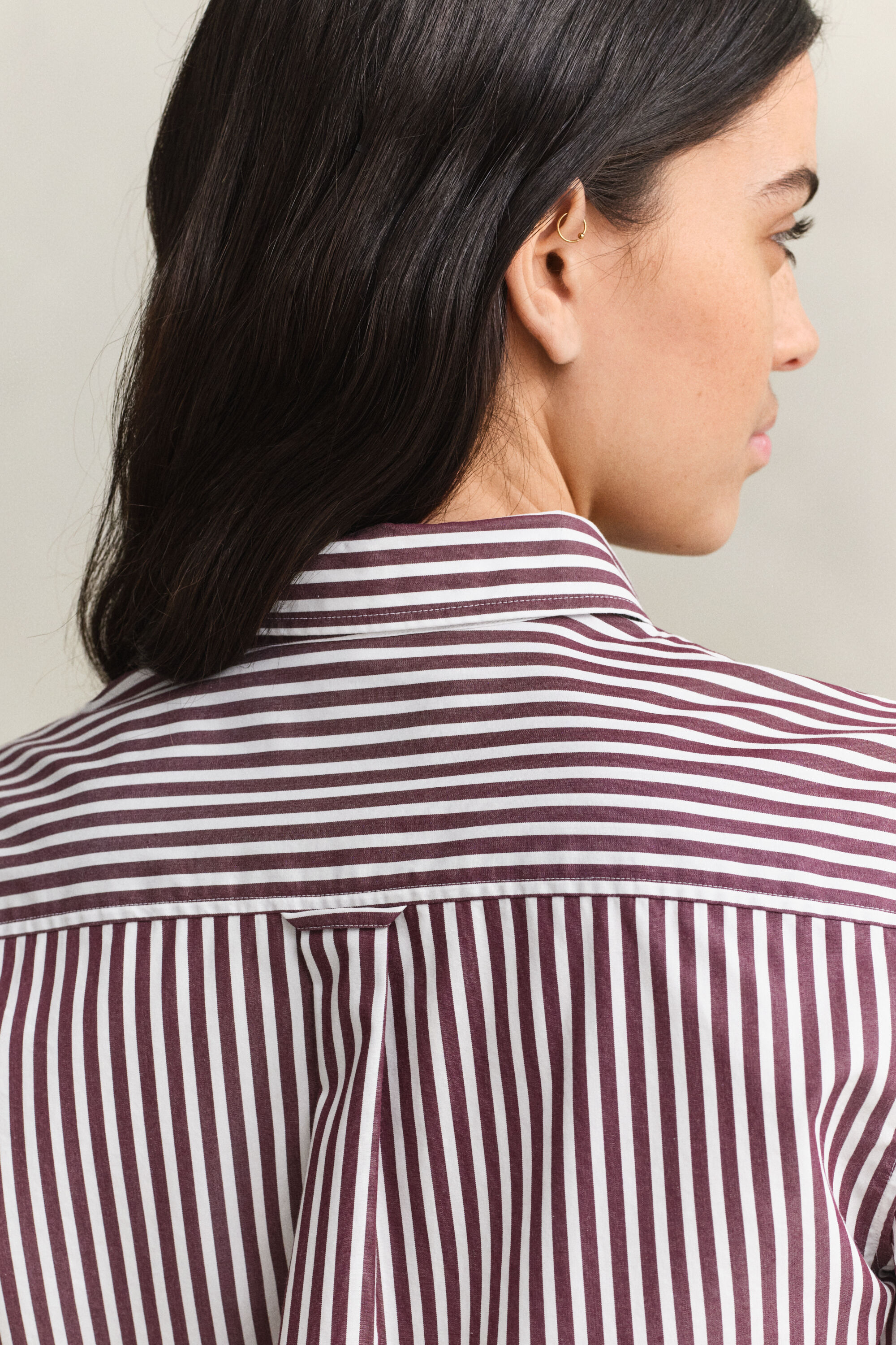 Regular Fit Classic Popeline-Bluse mit Streifen