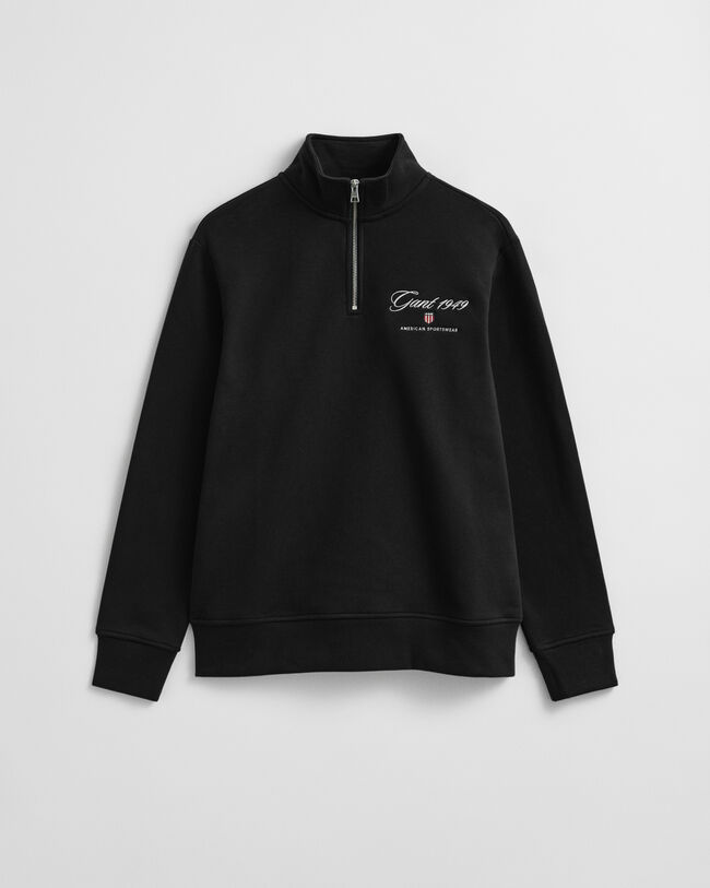 1949 Graphic Sweatshirt mit Rei&szlig;verschlusskragen