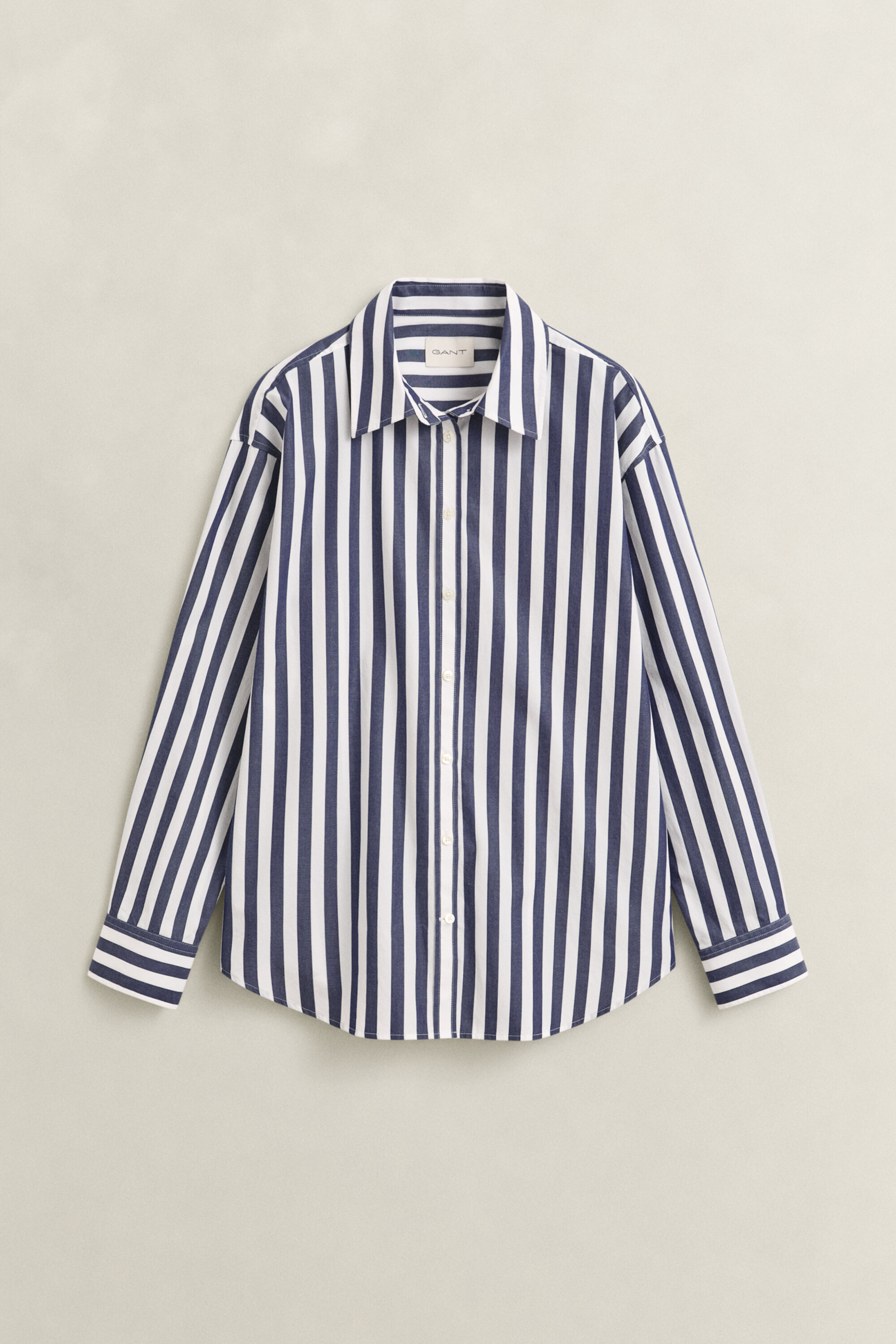 Relaxed Fit Popeline Bluse mit Streifen