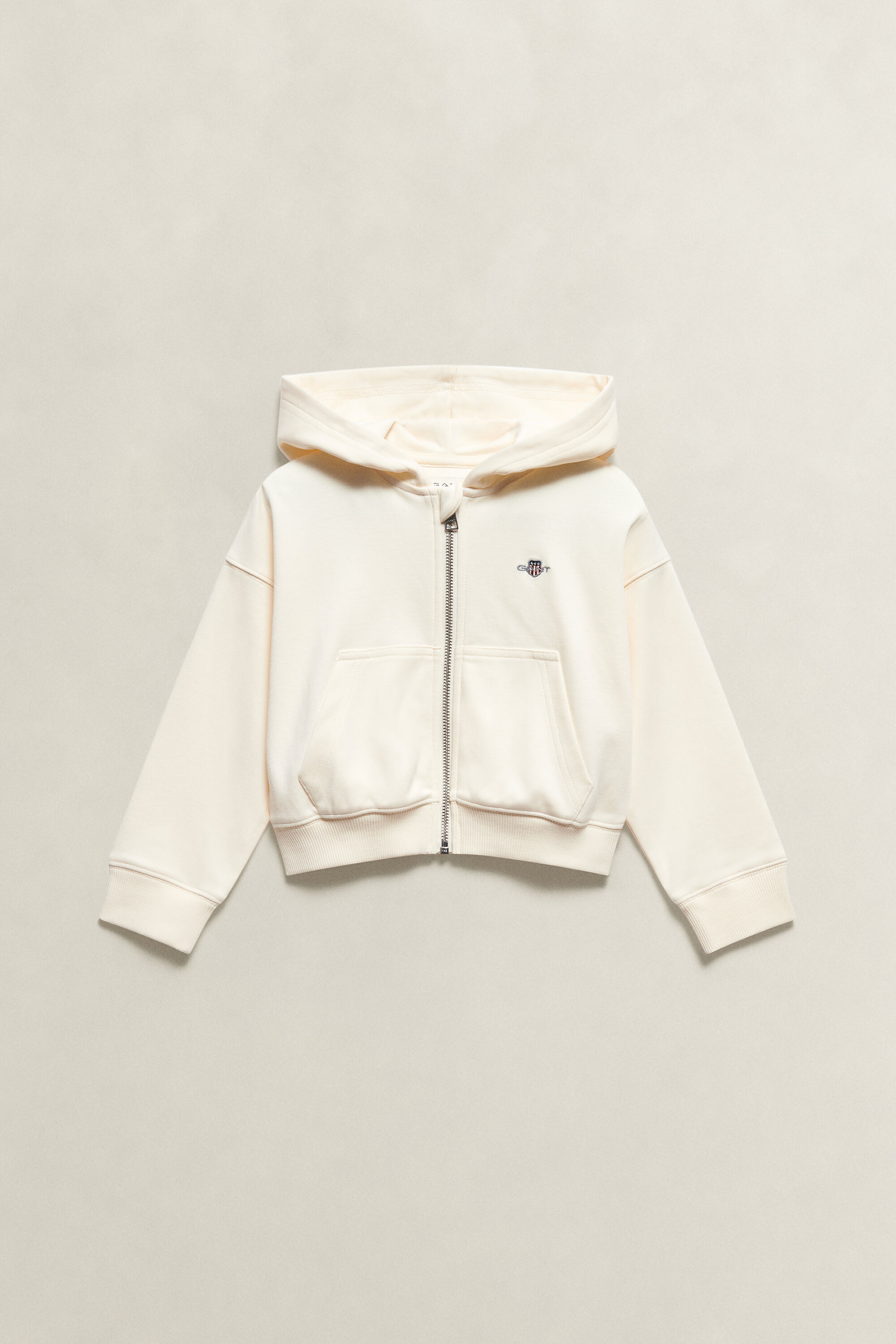 Girls Verkürzte Shield Sweatjacke