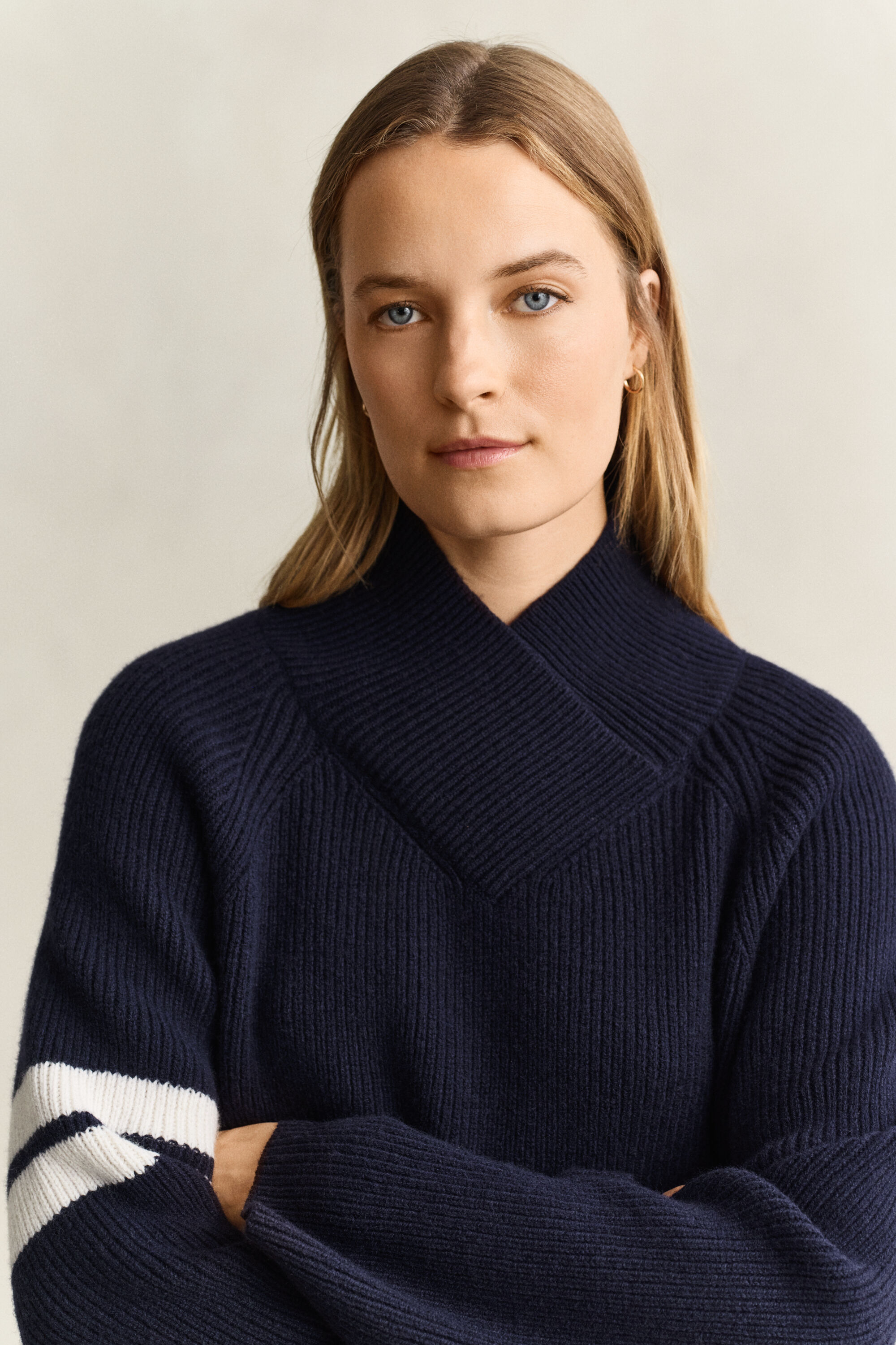 Gerippter Wollpullover