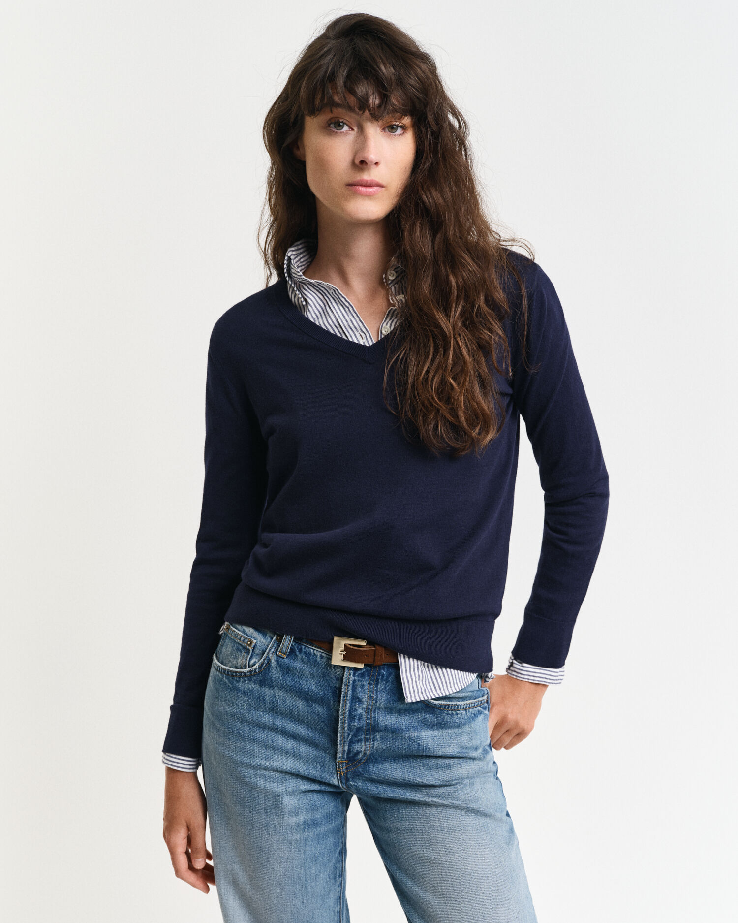 Feinstrick V-Neck Pullover