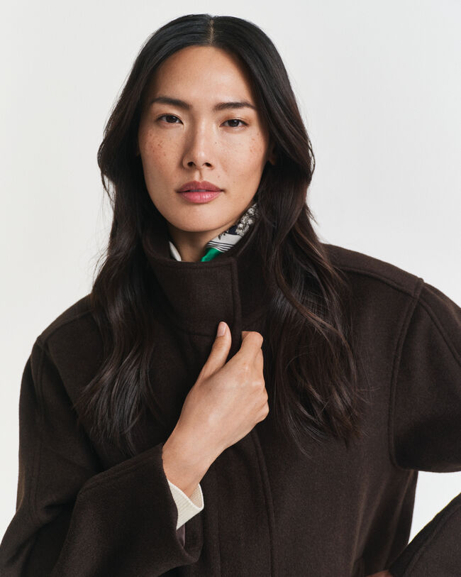 Kurze Rei&szlig;verschlussjacke aus Wolle