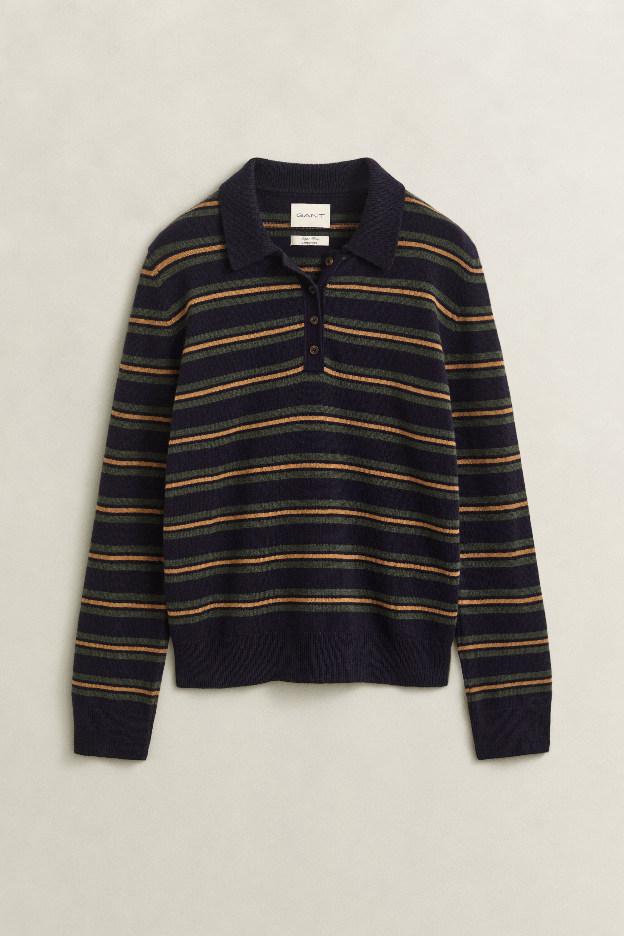 Gestreifter Rugger aus ultrafeiner Lambswool