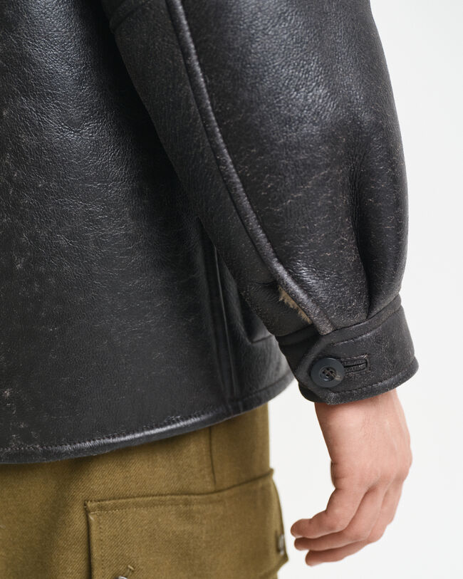 Shearling-Lederjacke