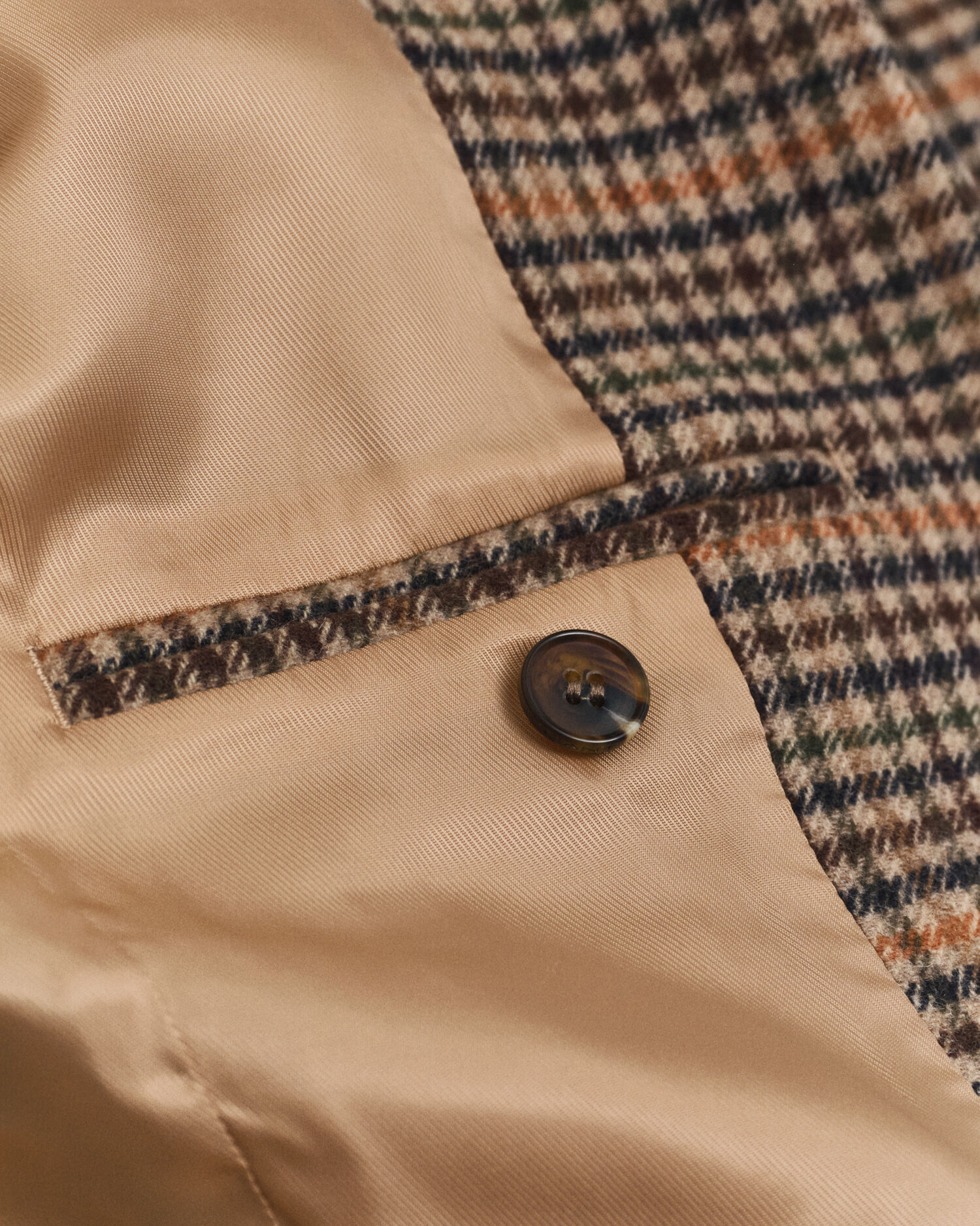 Regular Fit Houndstooth Blazer aus Wolle